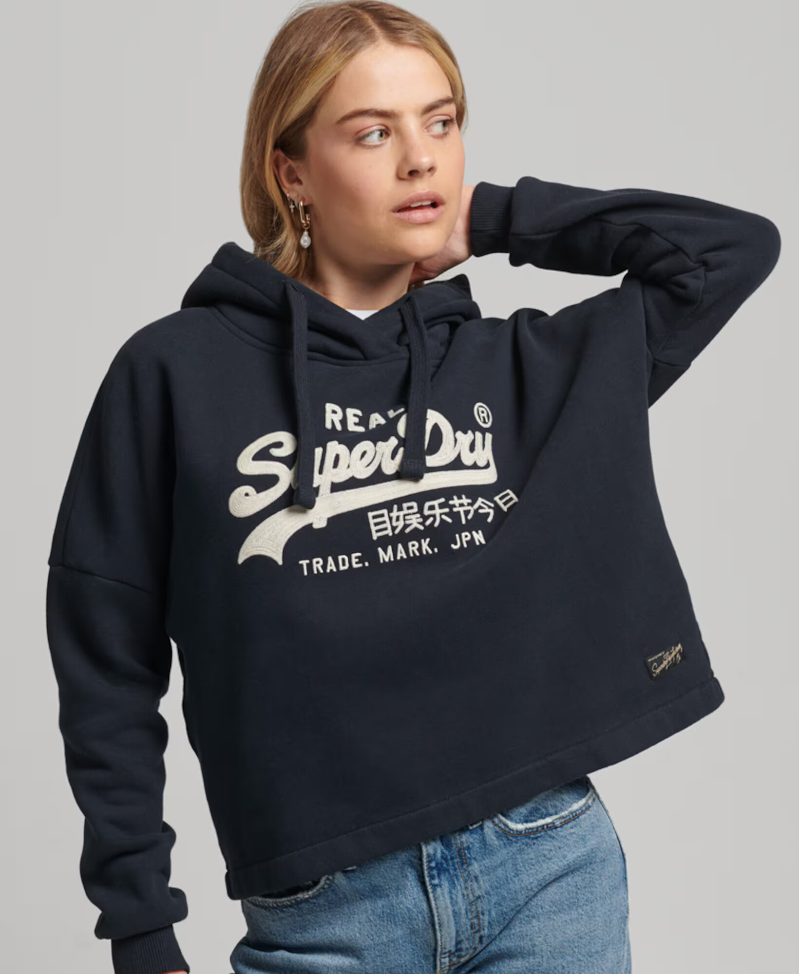 Superdry Majica nočno modra / bela - Pepit.si