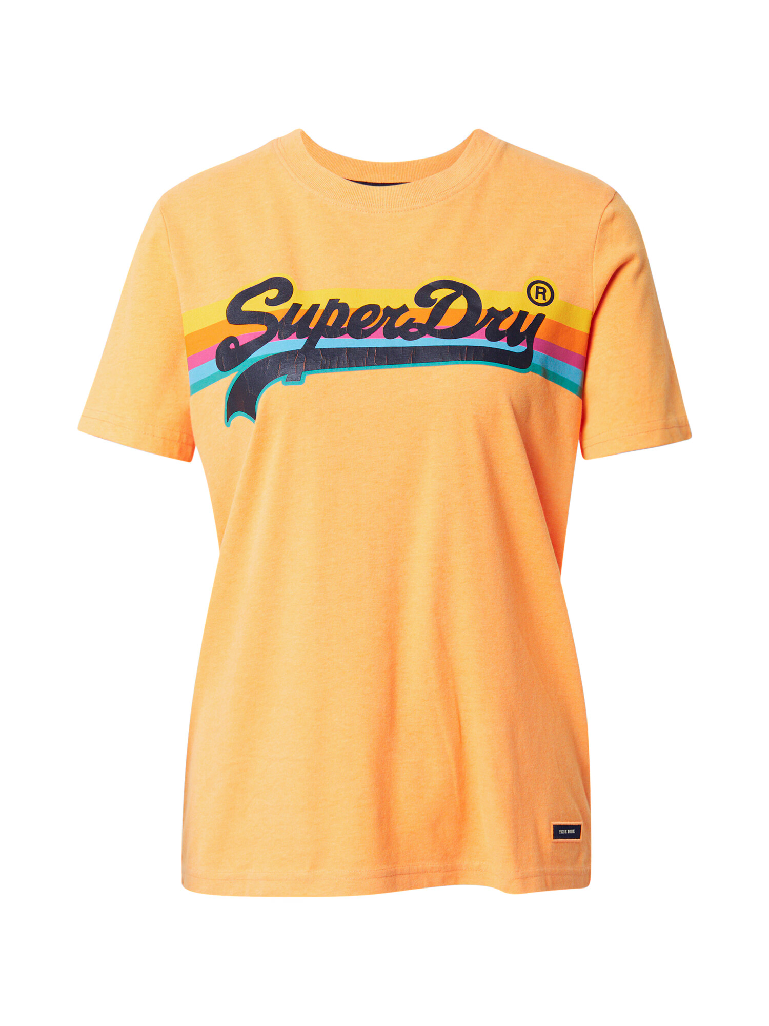 Superdry Majica oranžna / mornarska / svetlo modra / rumena / žad - Pepit.si