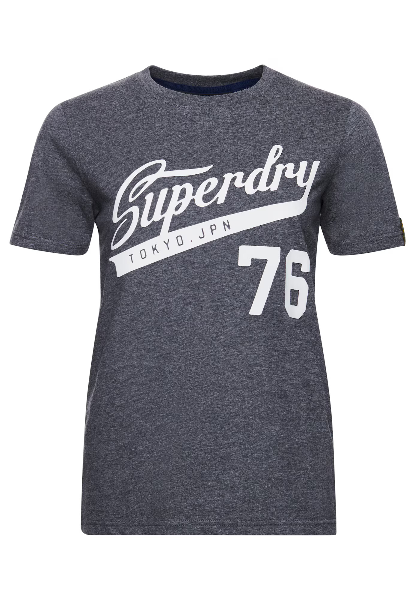 Superdry Majica pegasto siva / bela - Pepit.si