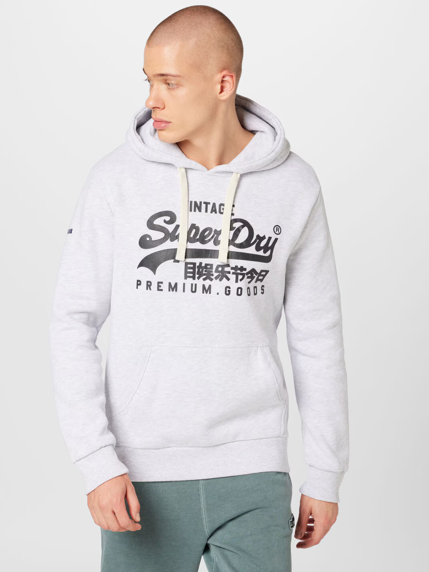 Superdry Majica pegasto siva / črna - Pepit.si