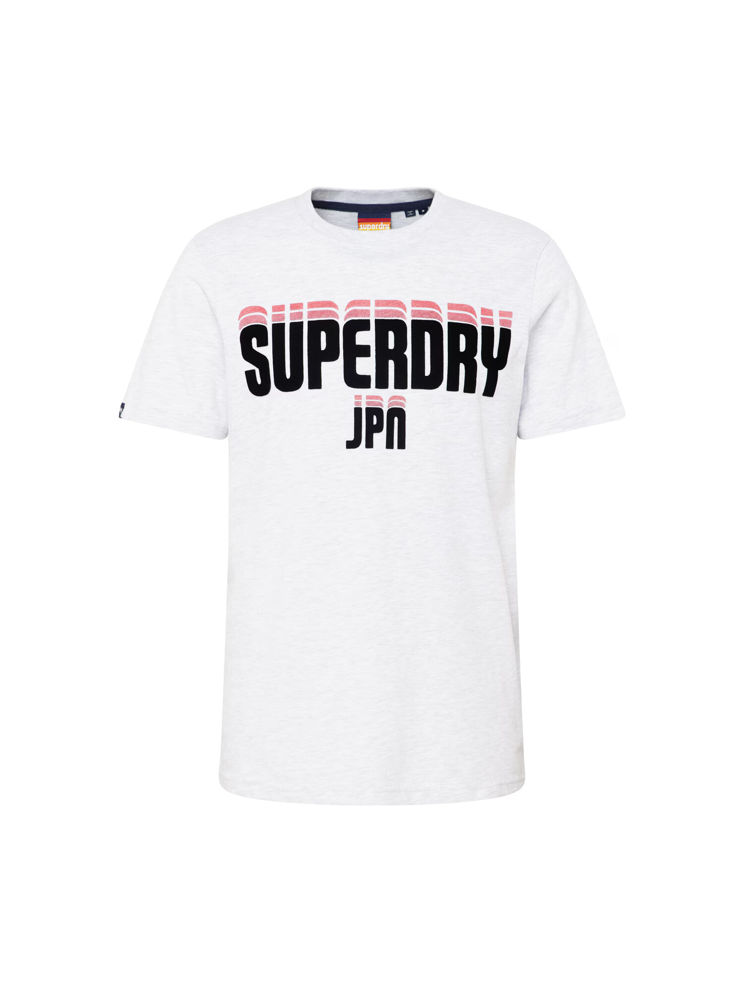 Superdry Majica svetlo siva / melona / črna - Pepit.si