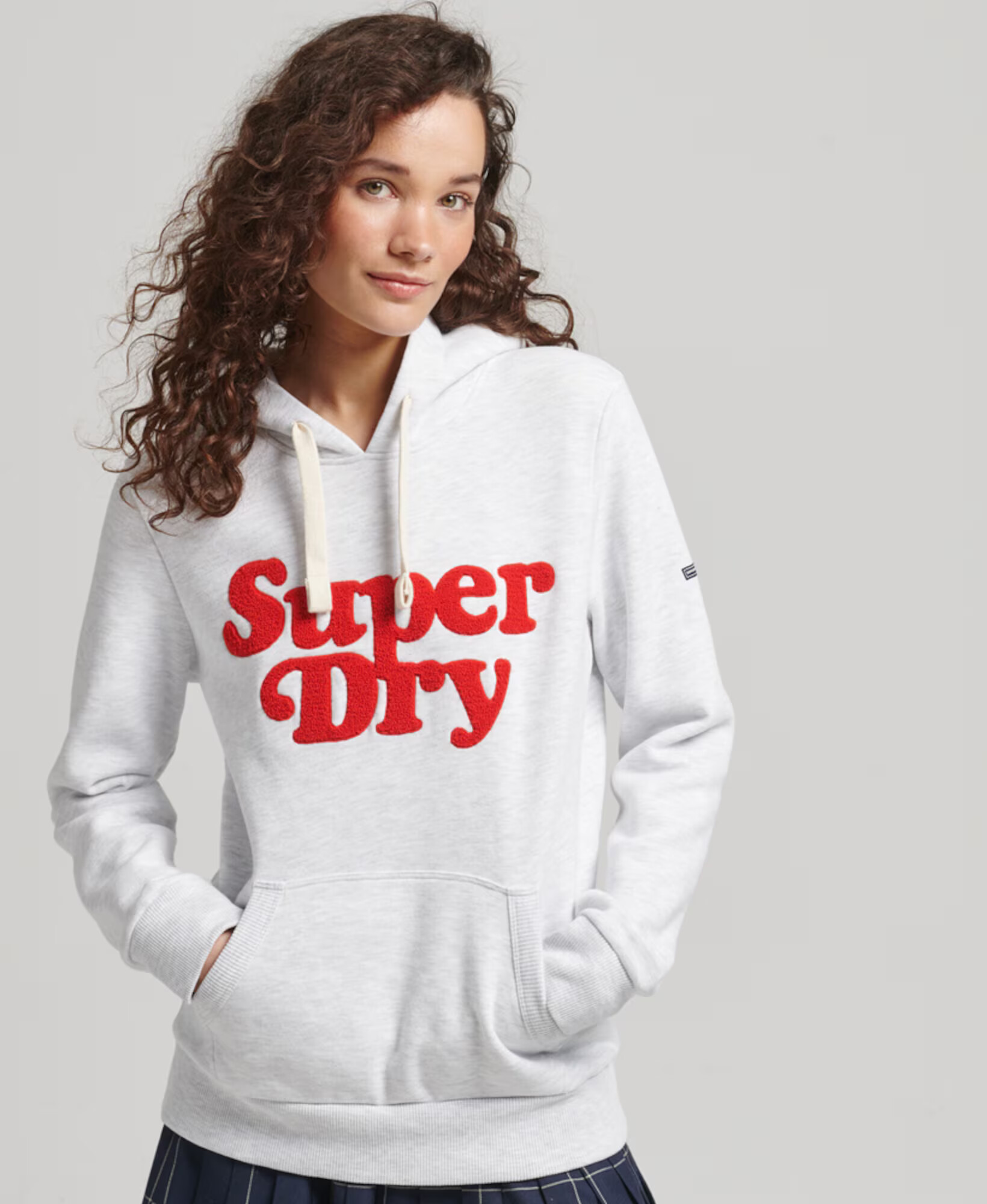 Superdry Majica pegasto siva / rdeča - Pepit.si