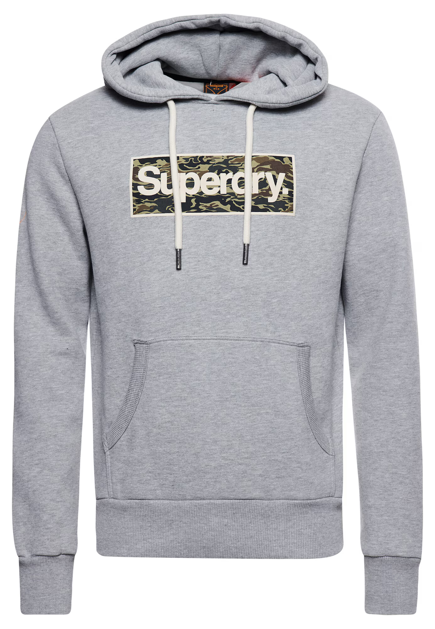 Superdry Majica pegasto siva / rjava / oker / črna / kremna - Pepit.si