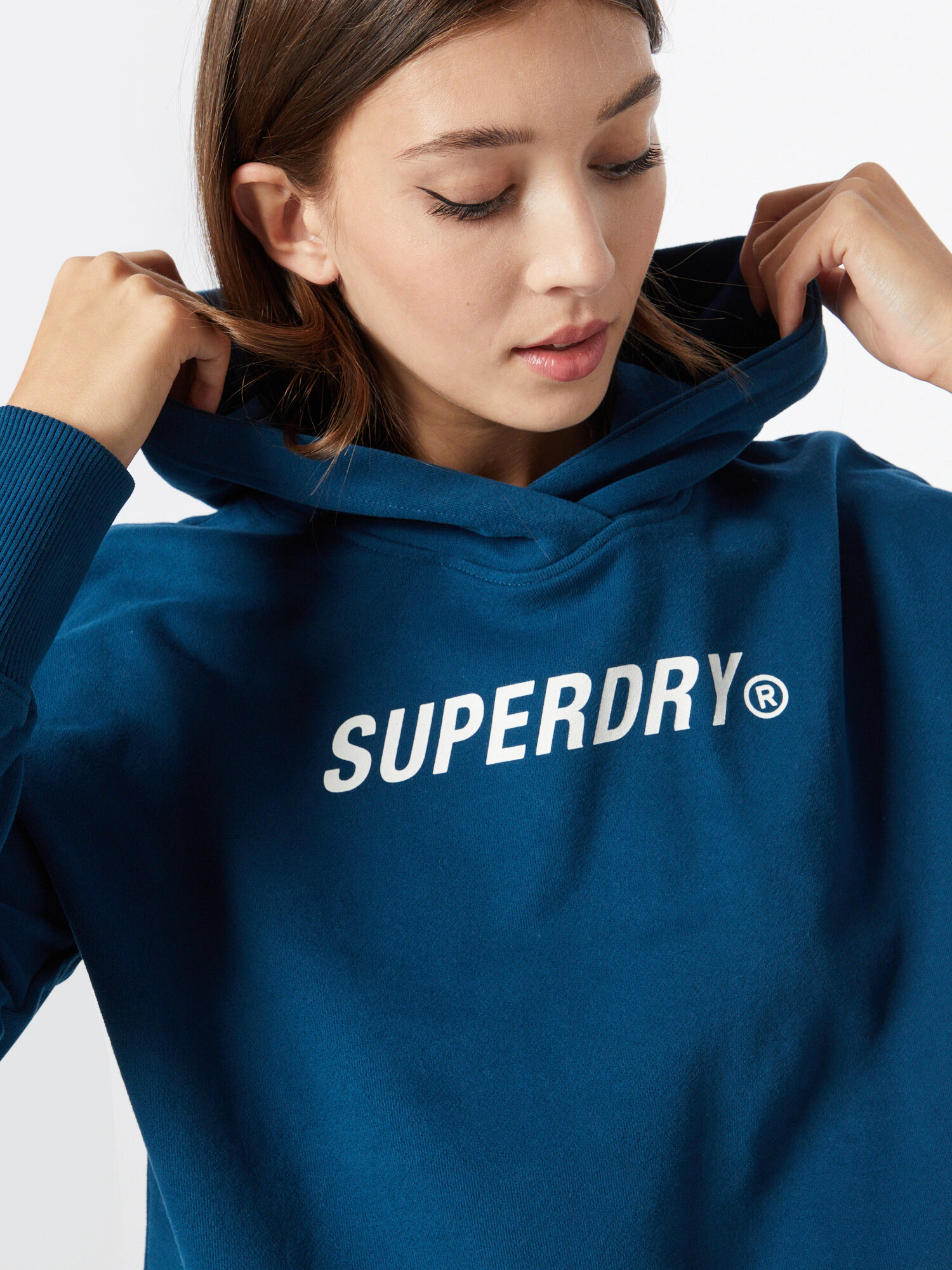 Superdry Majica petrol / bela - Pepit.si