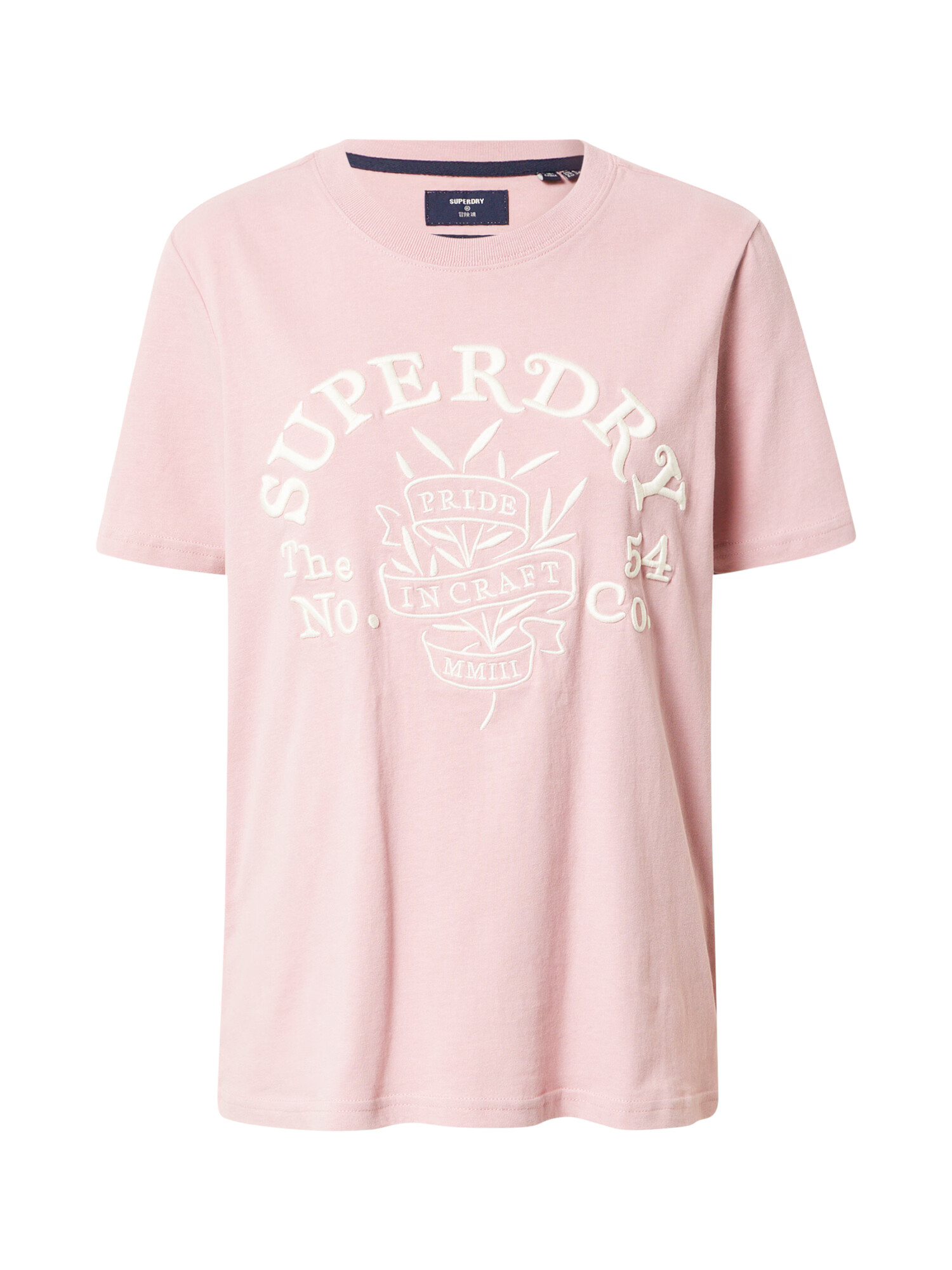 Superdry Majica 'Pride In Craft' roza / bela - Pepit.si