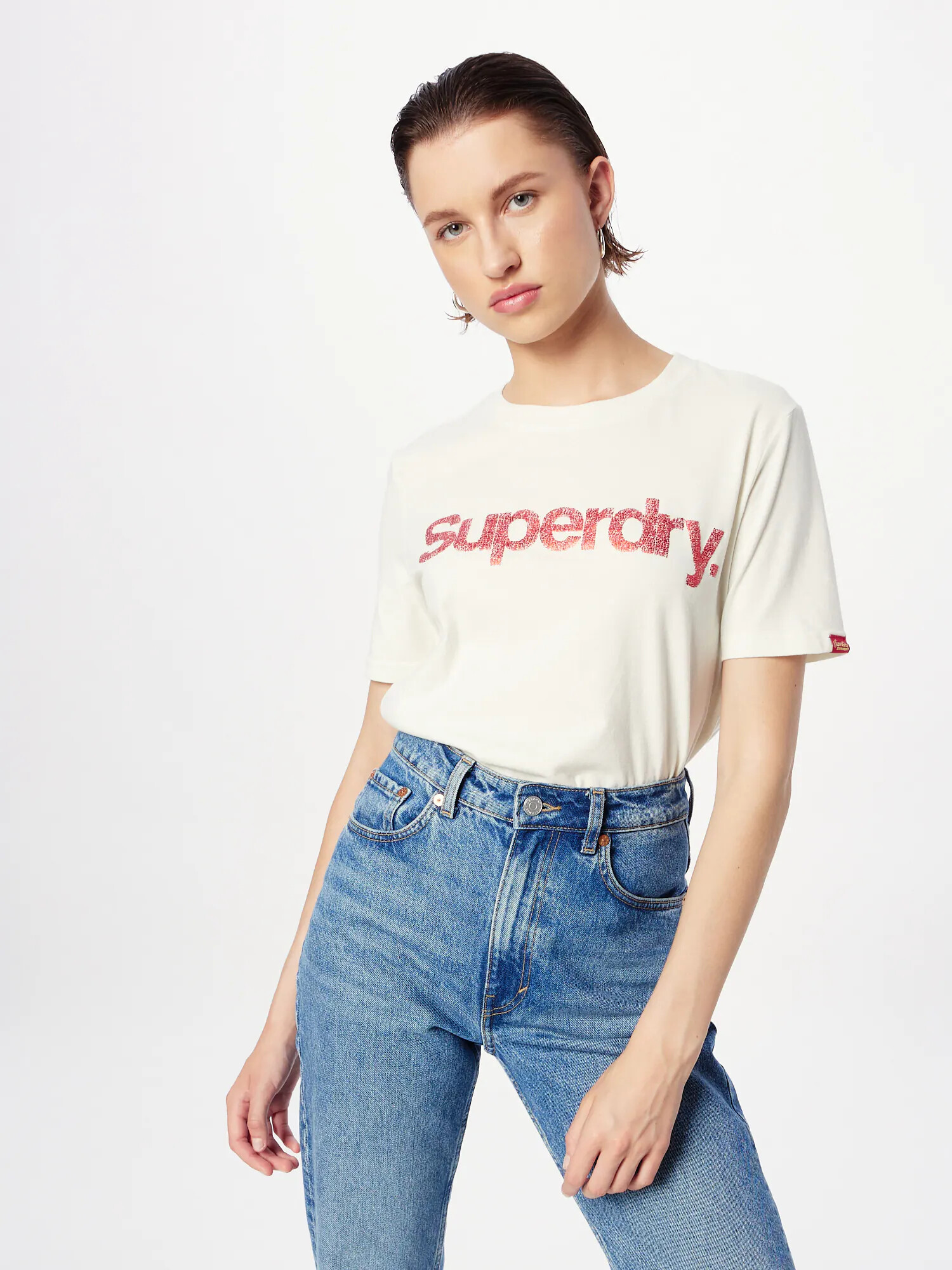 Superdry Majica rdeča / bela - Pepit.si