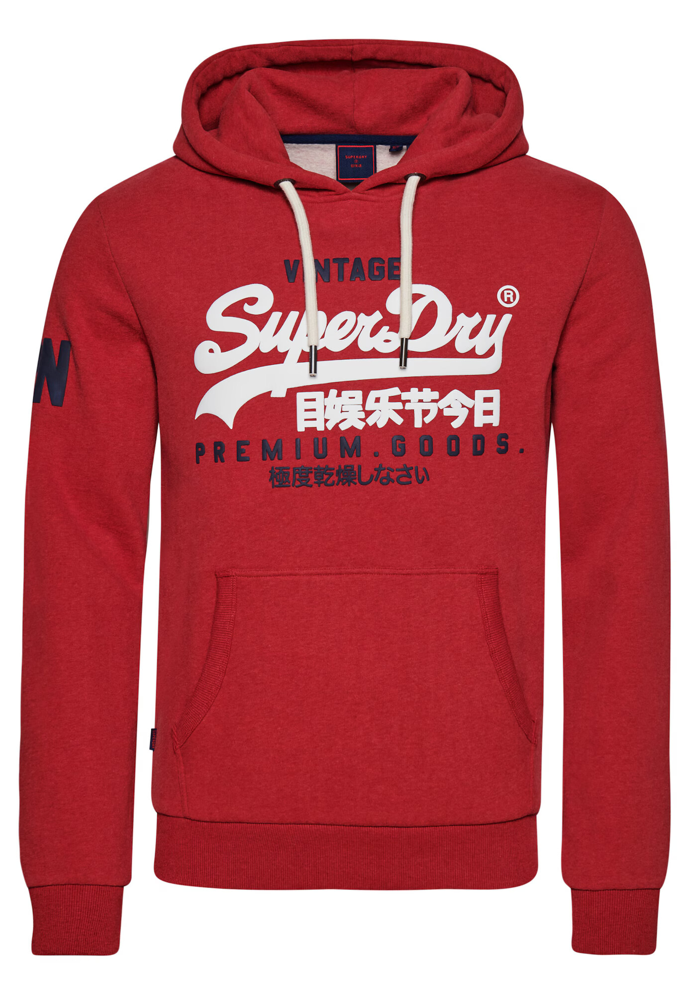 Superdry Majica nočno modra / ognjeno rdeča / bela - Pepit.si