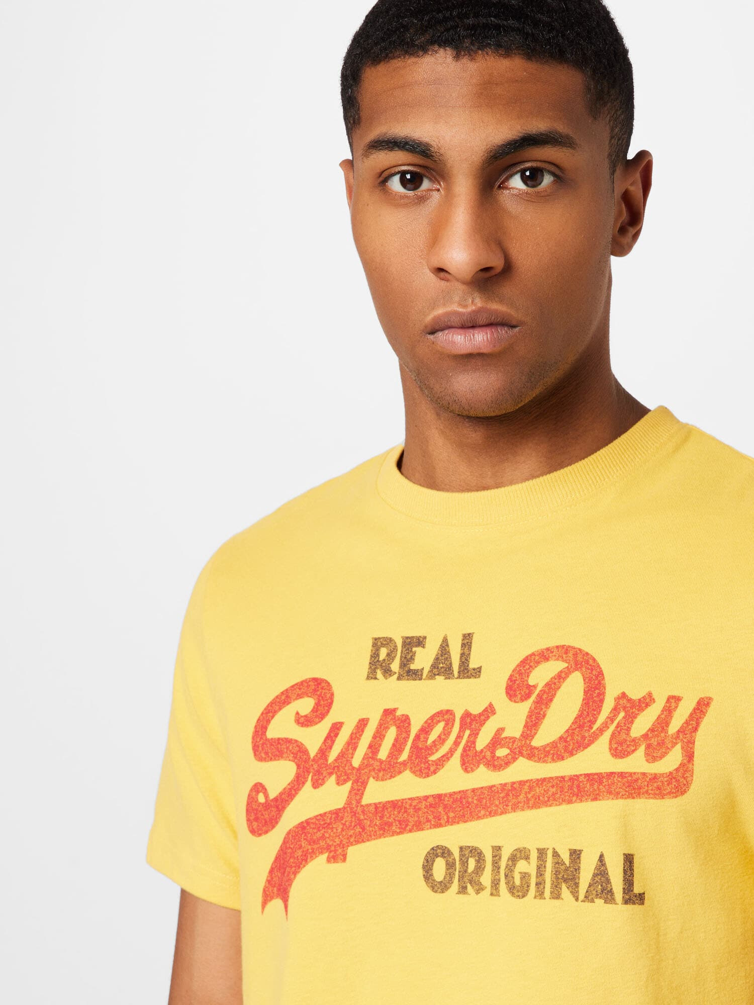 Superdry Majica rjava / rumena / rdeča - Pepit.si