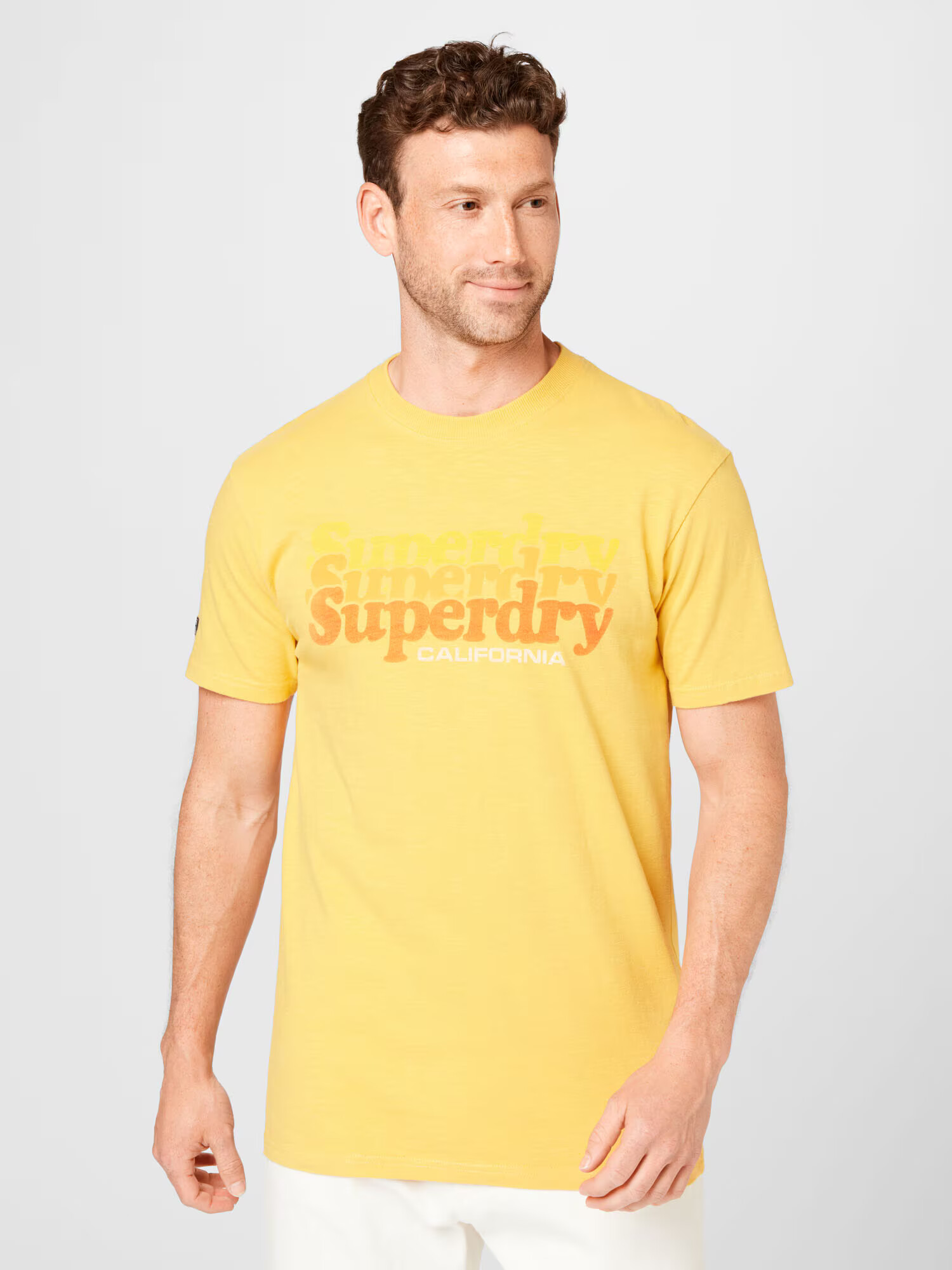 Superdry Majica rumena / rdeča / bela - Pepit.si