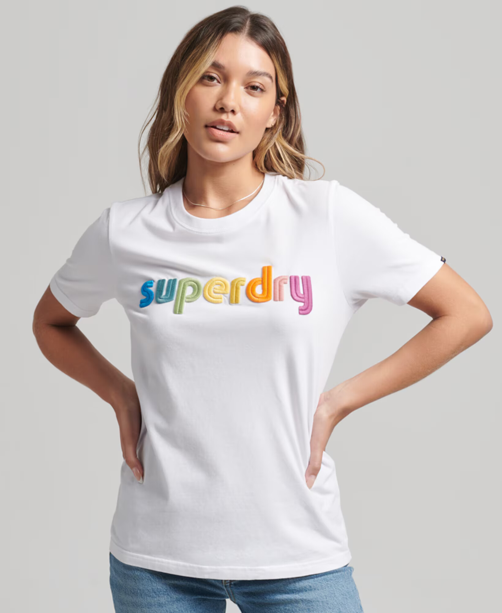 Superdry Majica rumena / zelena / jagoda / oranžna / bela - Pepit.si