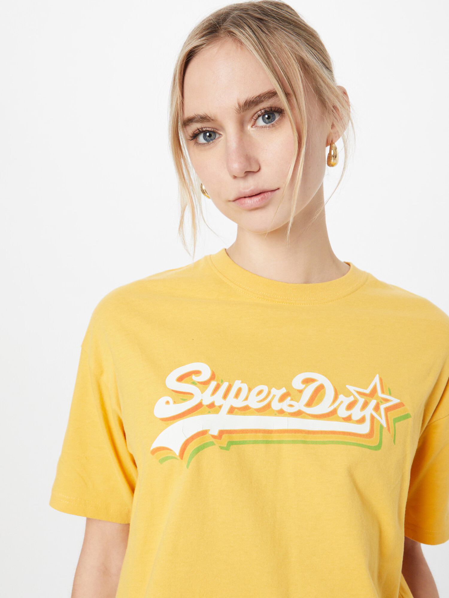 Superdry Majica rumena / zelena / oranžna / bela - Pepit.si