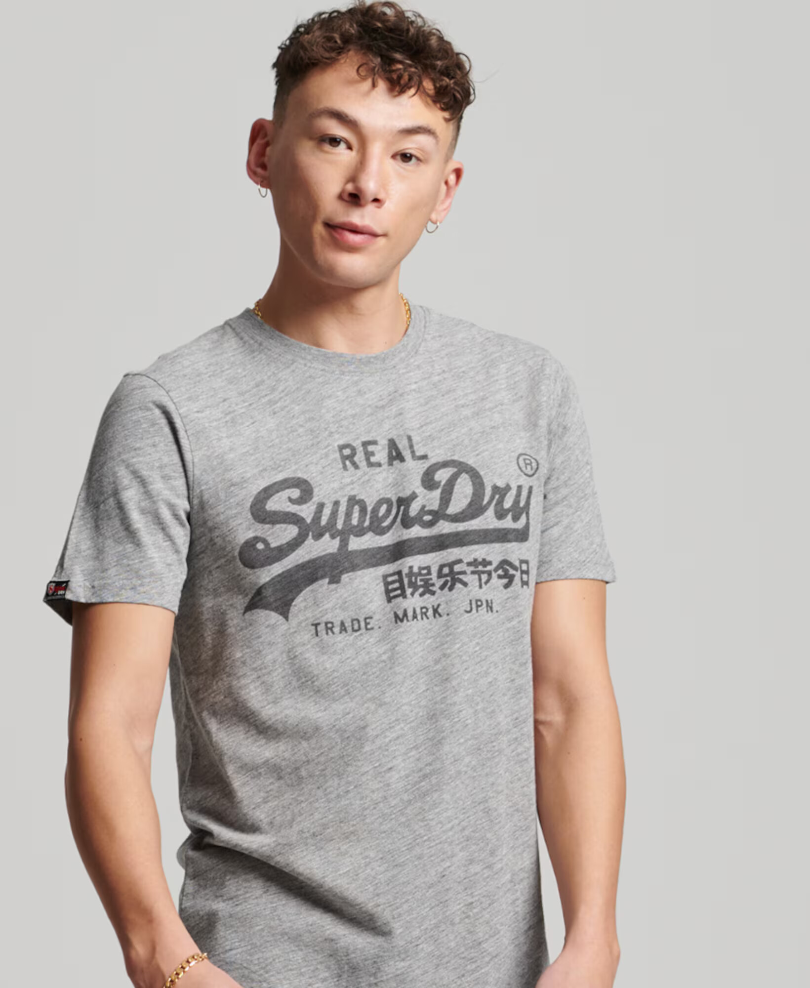 Superdry Majica siva / črna - Pepit.si