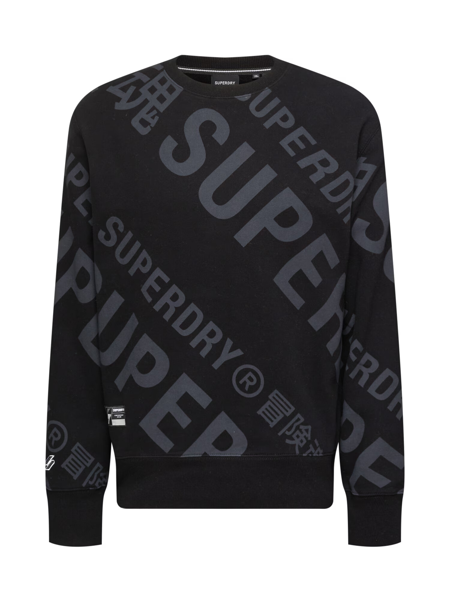 Superdry Majica siva / črna / bela - Pepit.si