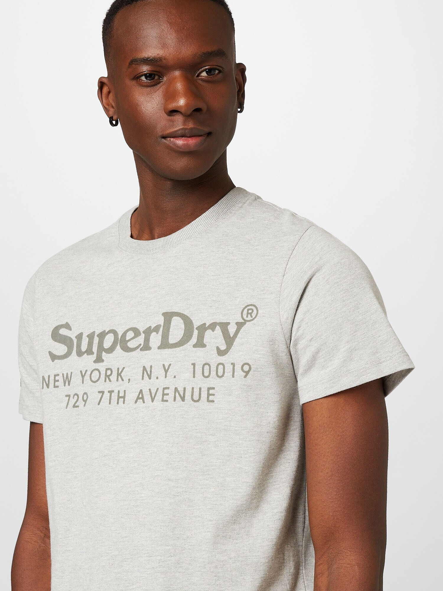 Superdry Majica svetlo siva / temno siva - Pepit.si