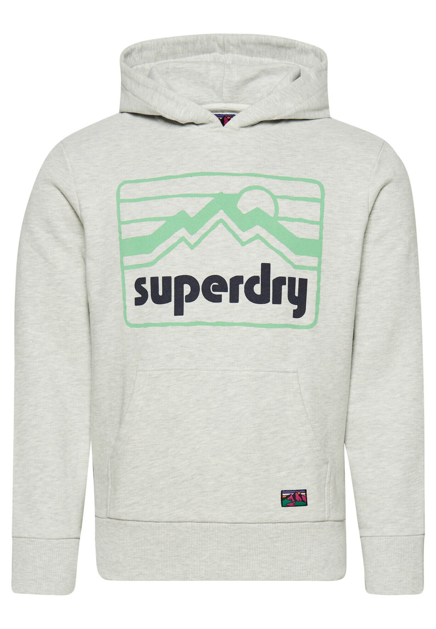 Superdry Majica siva / zelena / črna - Pepit.si