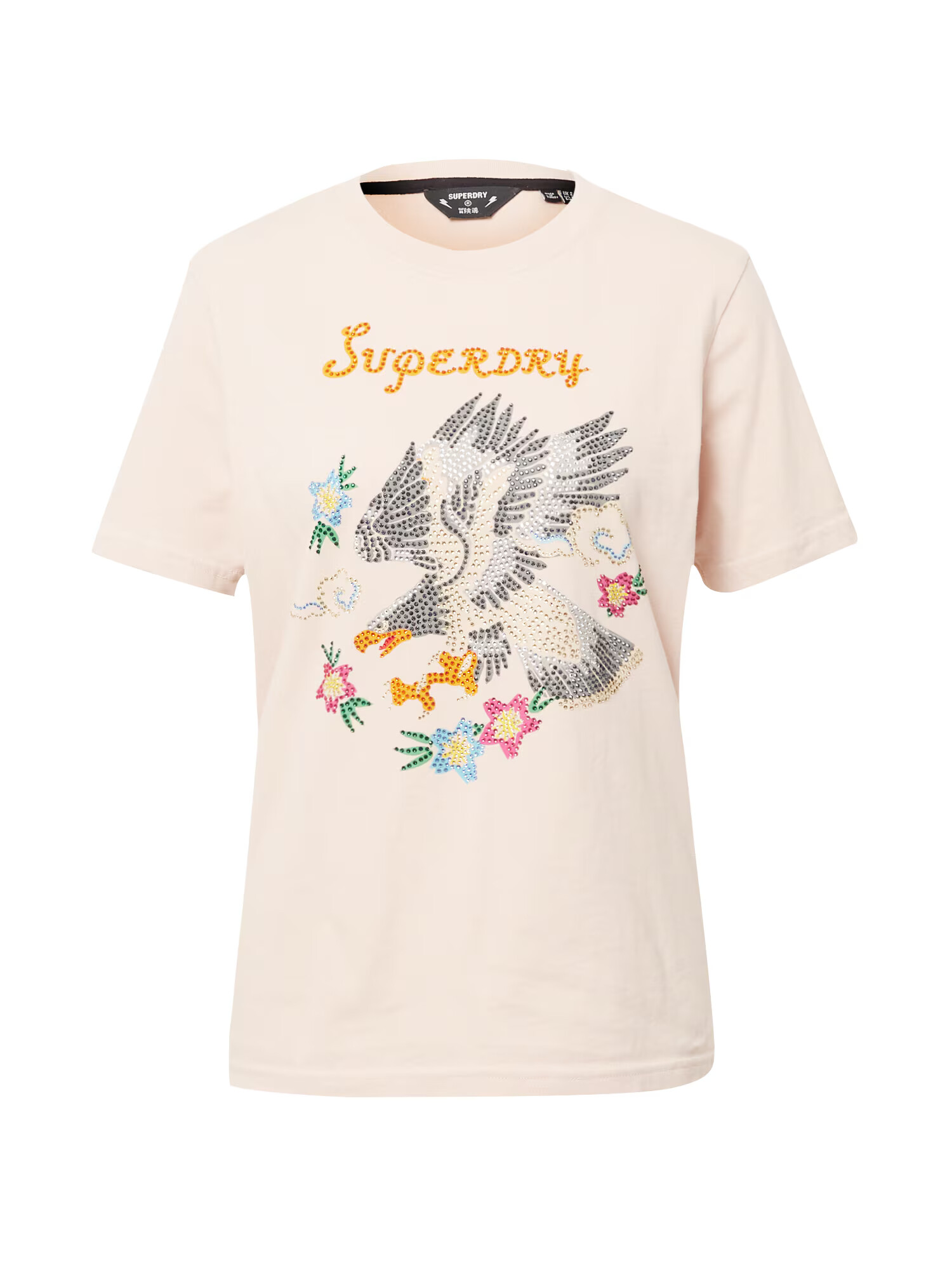 Superdry Majica dimno modra / svetlo modra / zlato-rumena / pastelno roza - Pepit.si