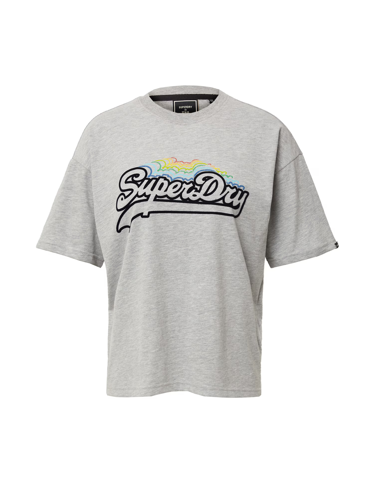 Superdry Majica svetlo modra / rumena / pegasto siva / črna - Pepit.si