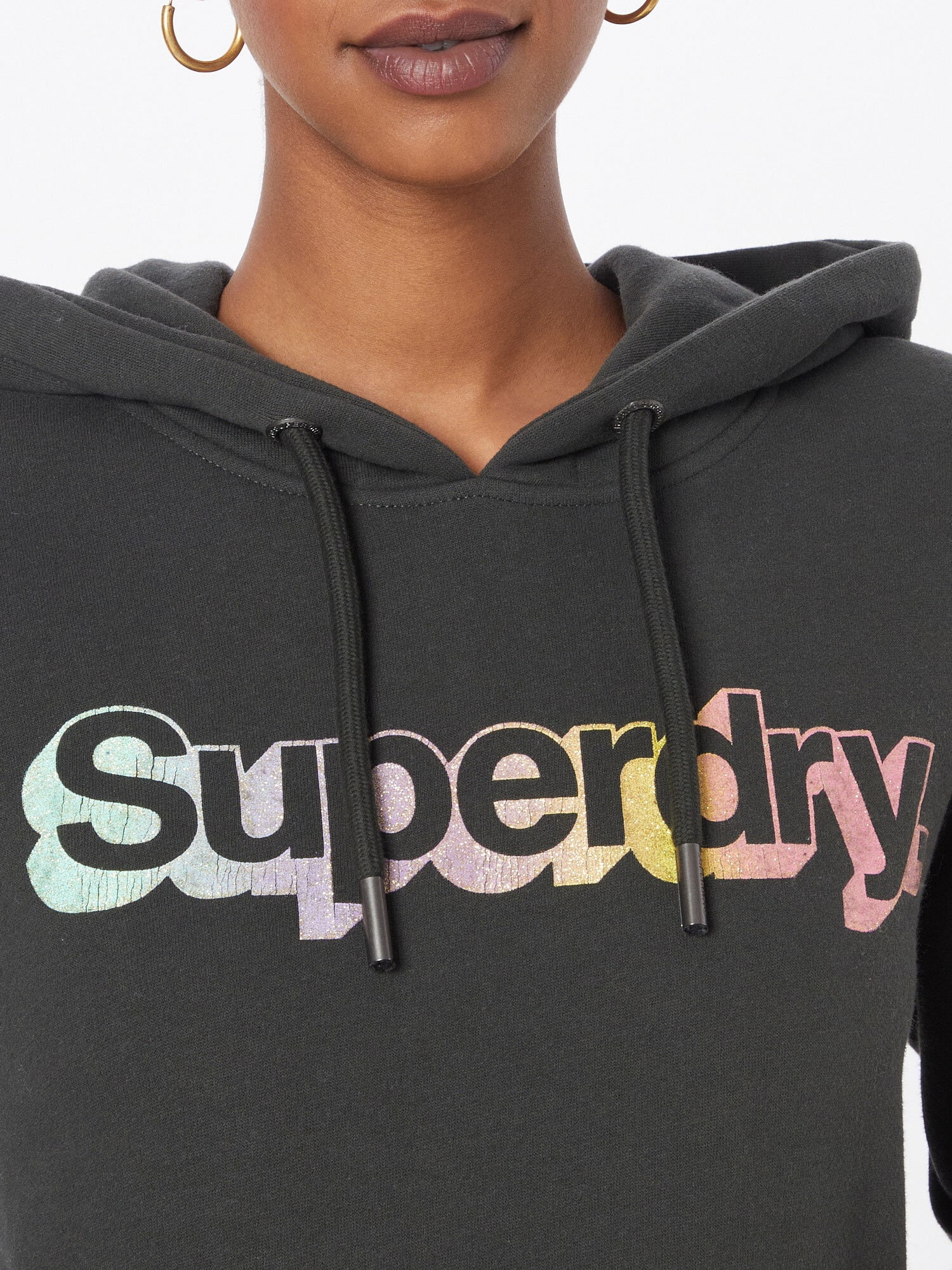 Superdry Majica svetlo oranžna / črna - Pepit.si