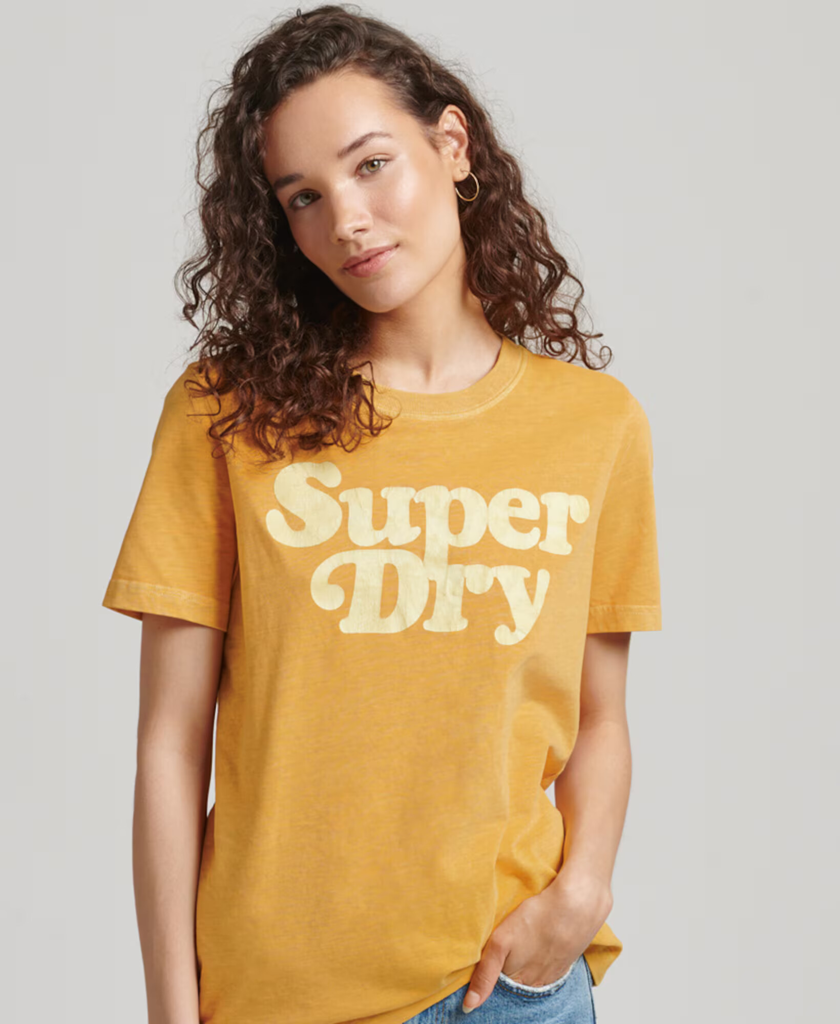 Superdry Majica svetlo rumena / pegasto rumena - Pepit.si