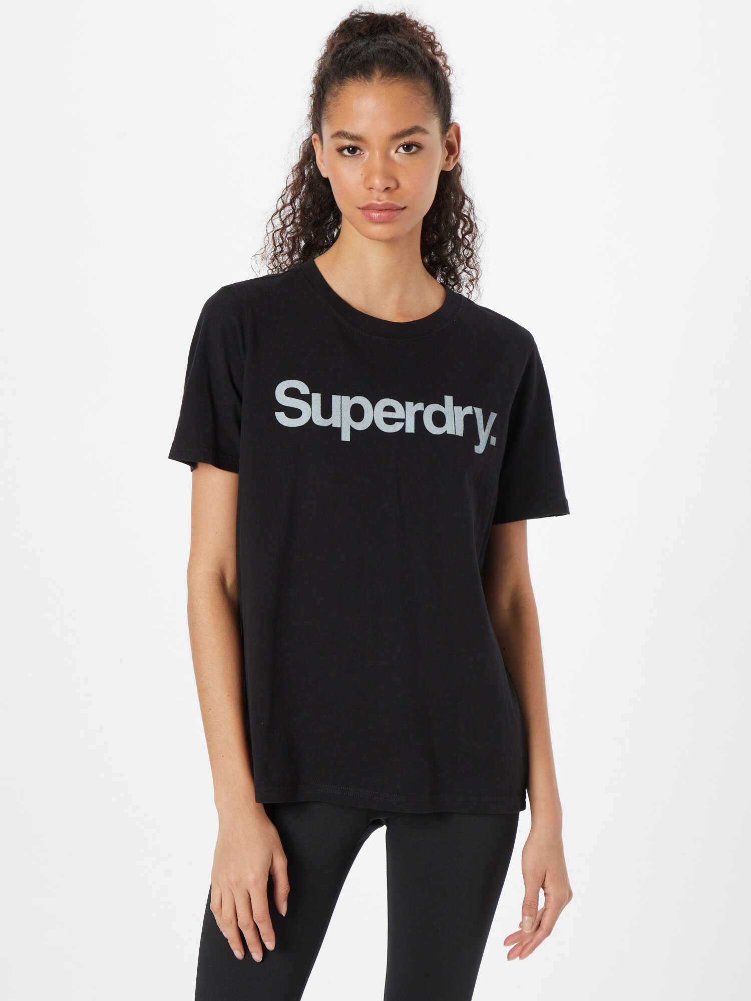 Superdry Majica svetlo siva / črna - Pepit.si