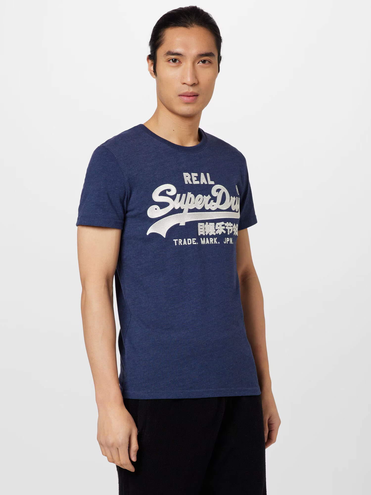 Superdry Majica temno modra / bela - Pepit.si