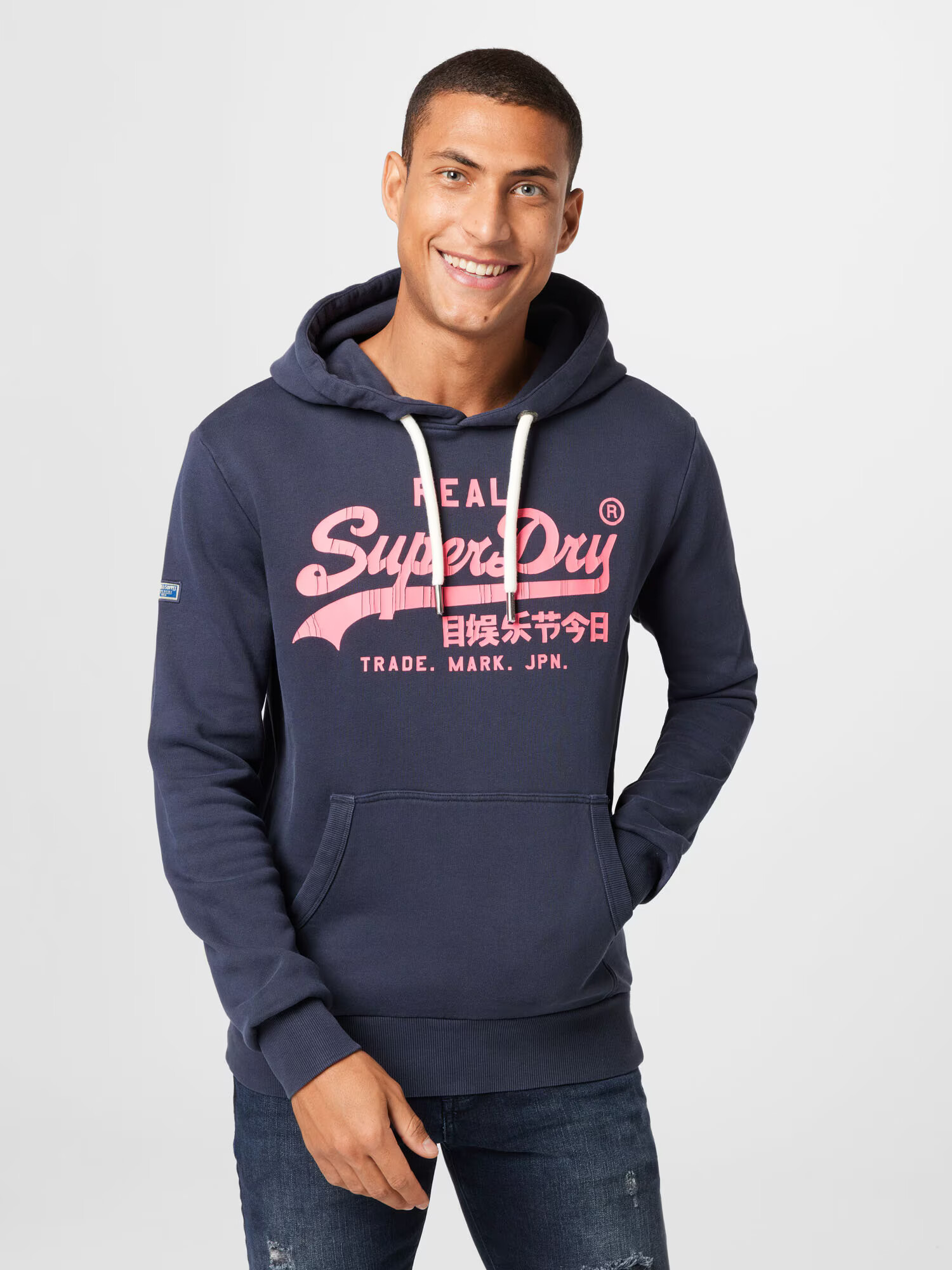 Superdry Majica temno modra / roza - Pepit.si