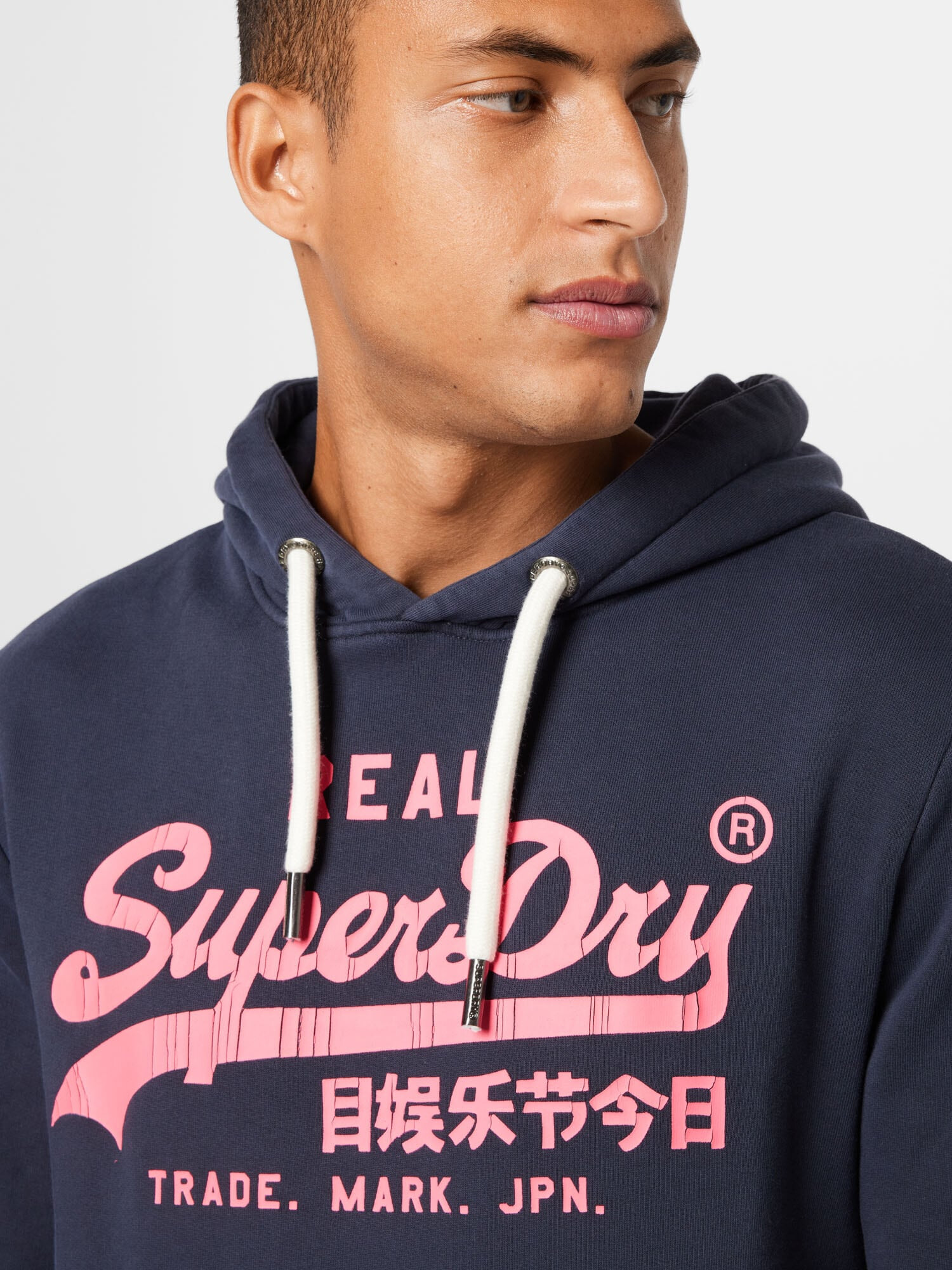 Superdry Majica temno modra / roza - Pepit.si