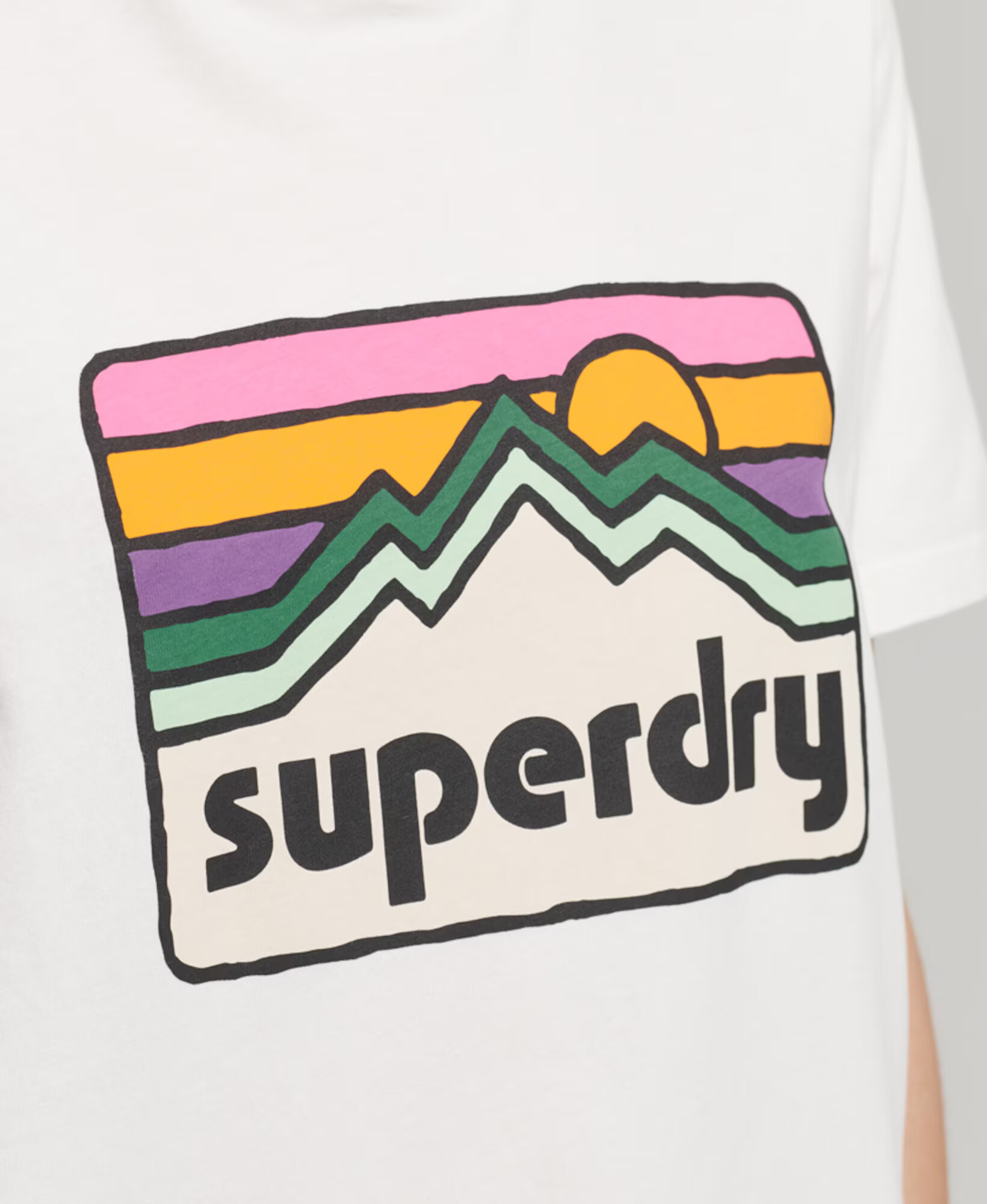 Superdry Majica 'Vintage 90s Terrain' mešane barve / bela - Pepit.si