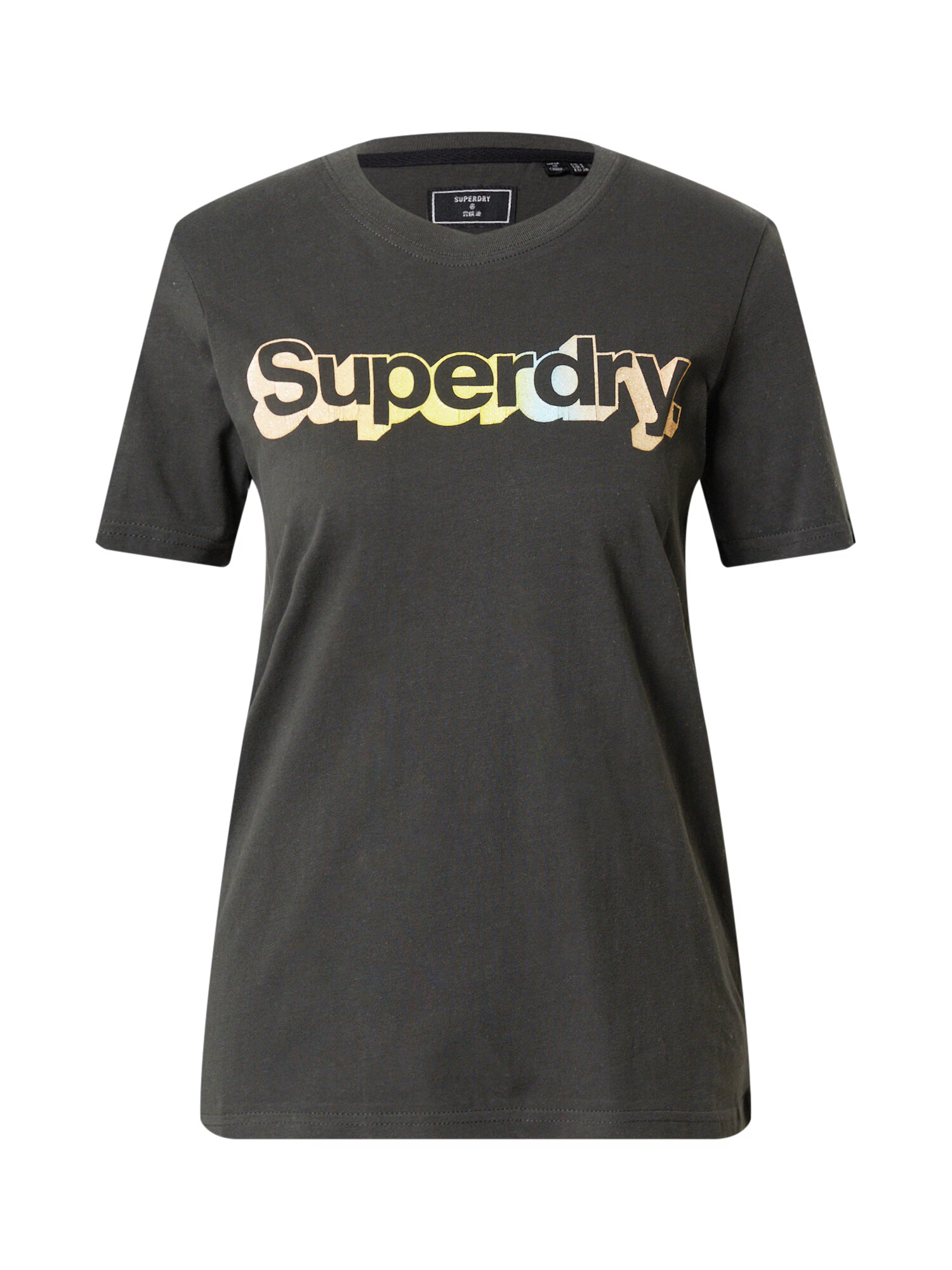 Superdry Majica 'Vintage Core Logo' svetlo modra / rumena / breskev / črna - Pepit.si