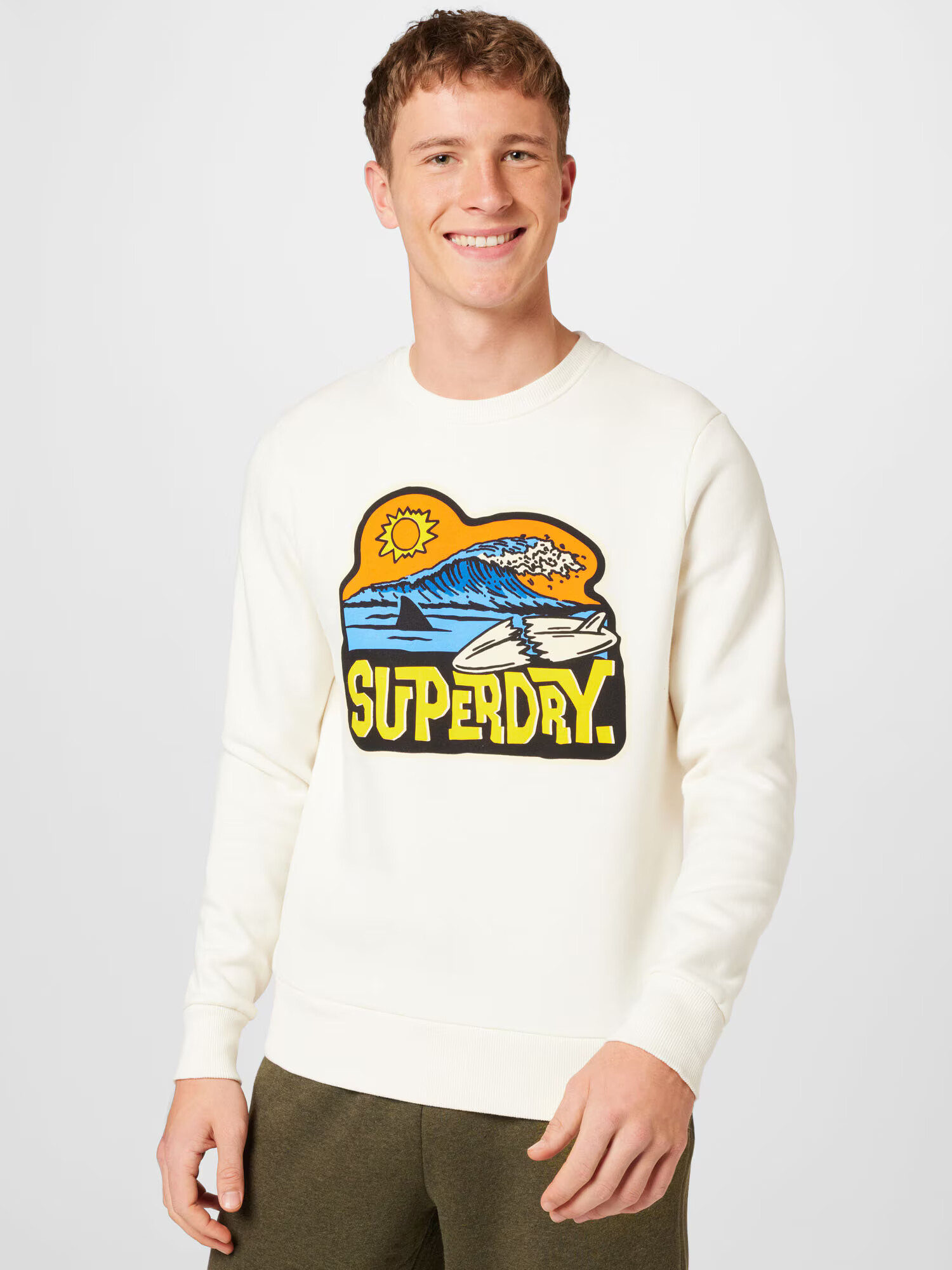 Superdry Majica voda / rumena / oranžna / jajčna lupina - Pepit.si