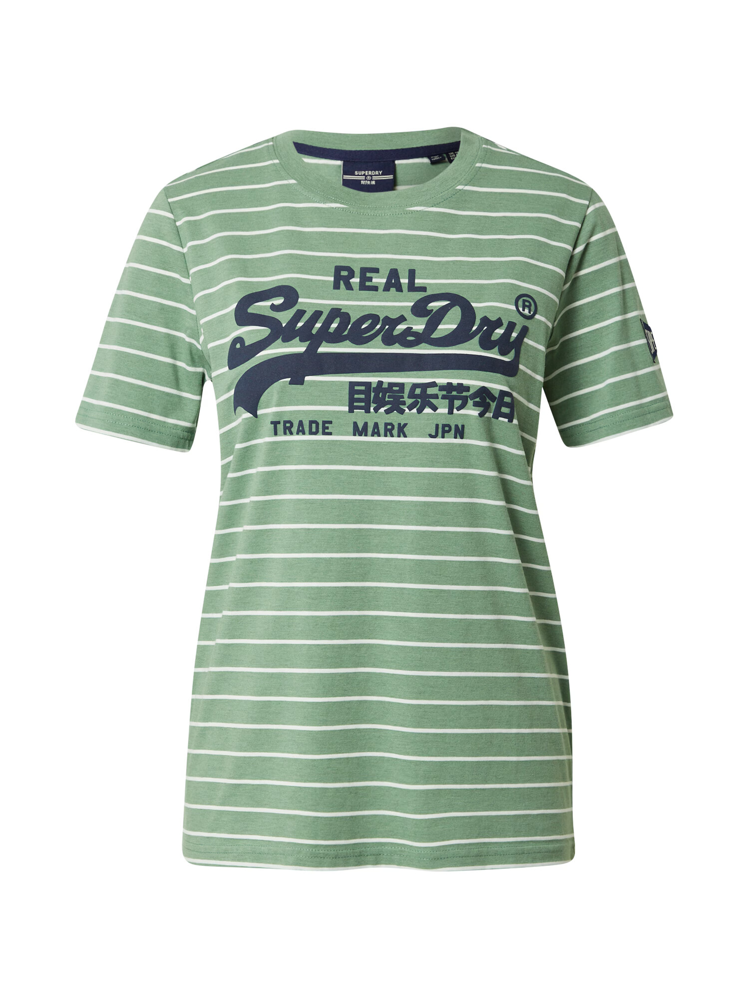 Superdry Majica temno modra / zelena / bela - Pepit.si