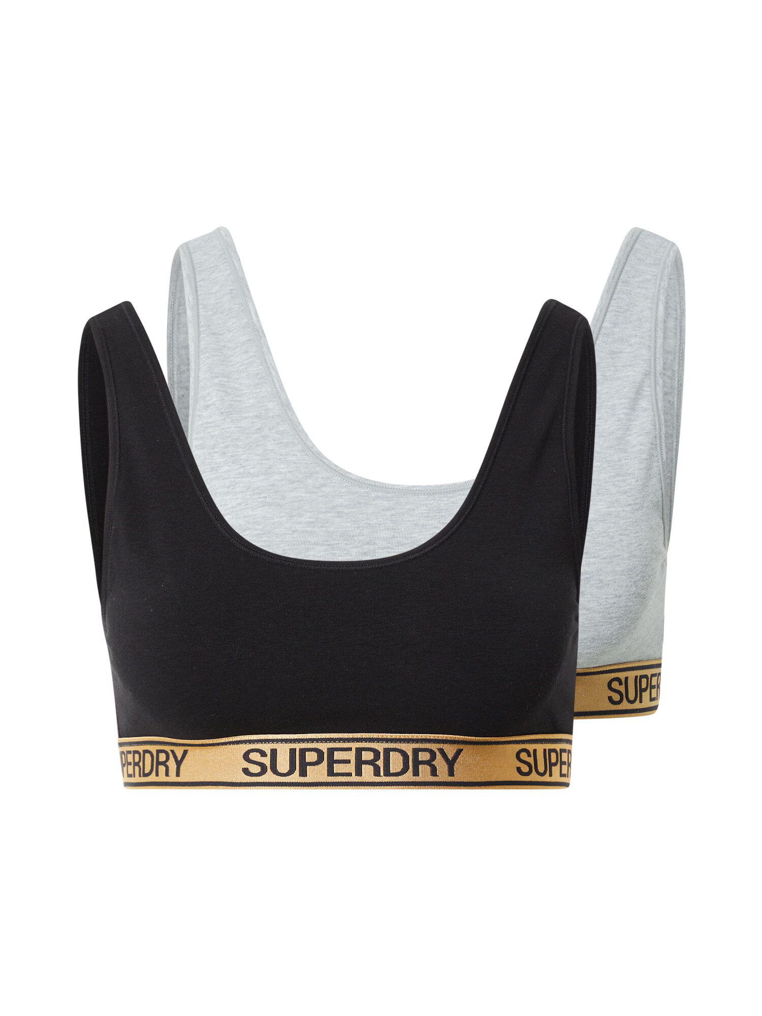 Superdry Nedrček 'GRACE' pegasto siva / črna / zlata - Pepit.si