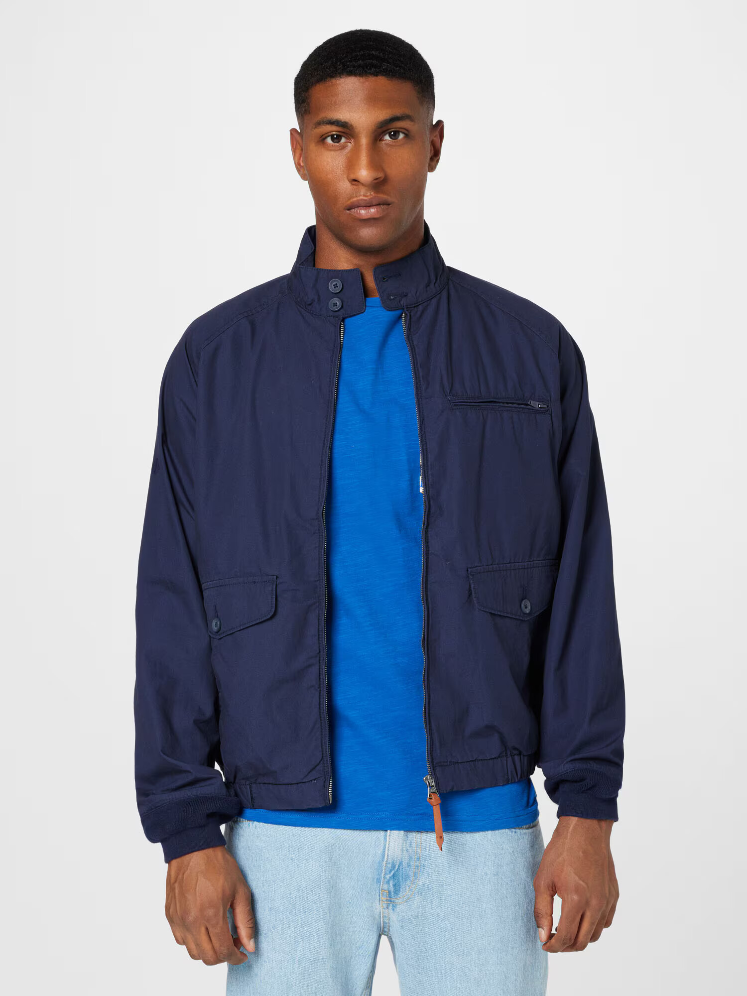 Superdry Prehodna jakna 'Collegiate Harrington' marine / konjak - Pepit.si