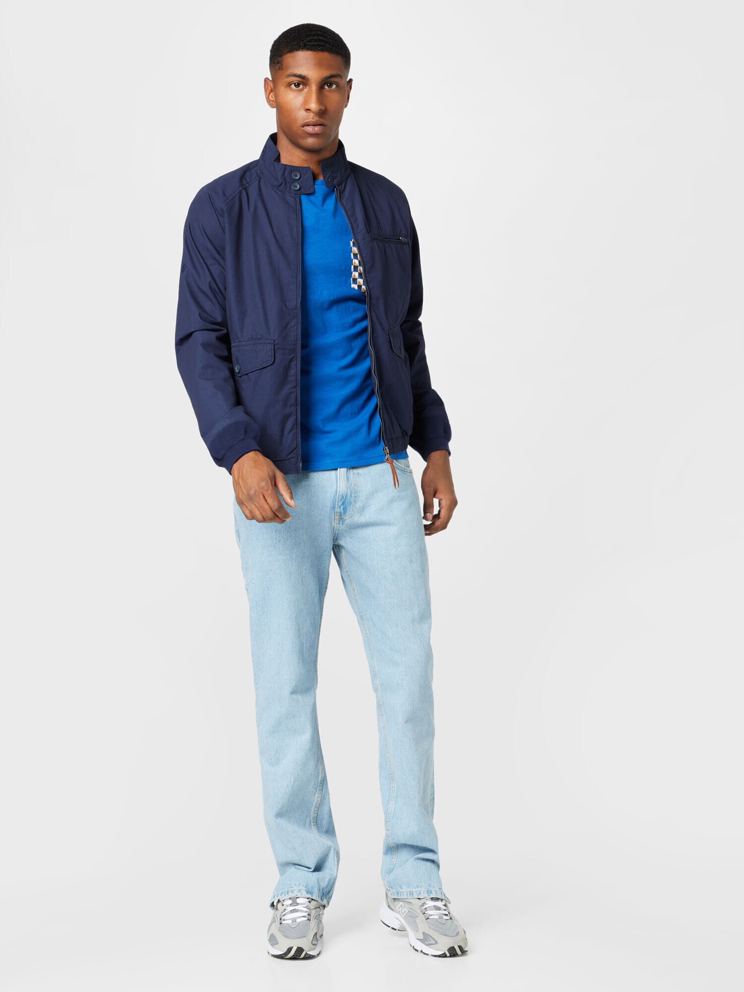 Superdry Prehodna jakna 'Collegiate Harrington' marine / konjak - Pepit.si