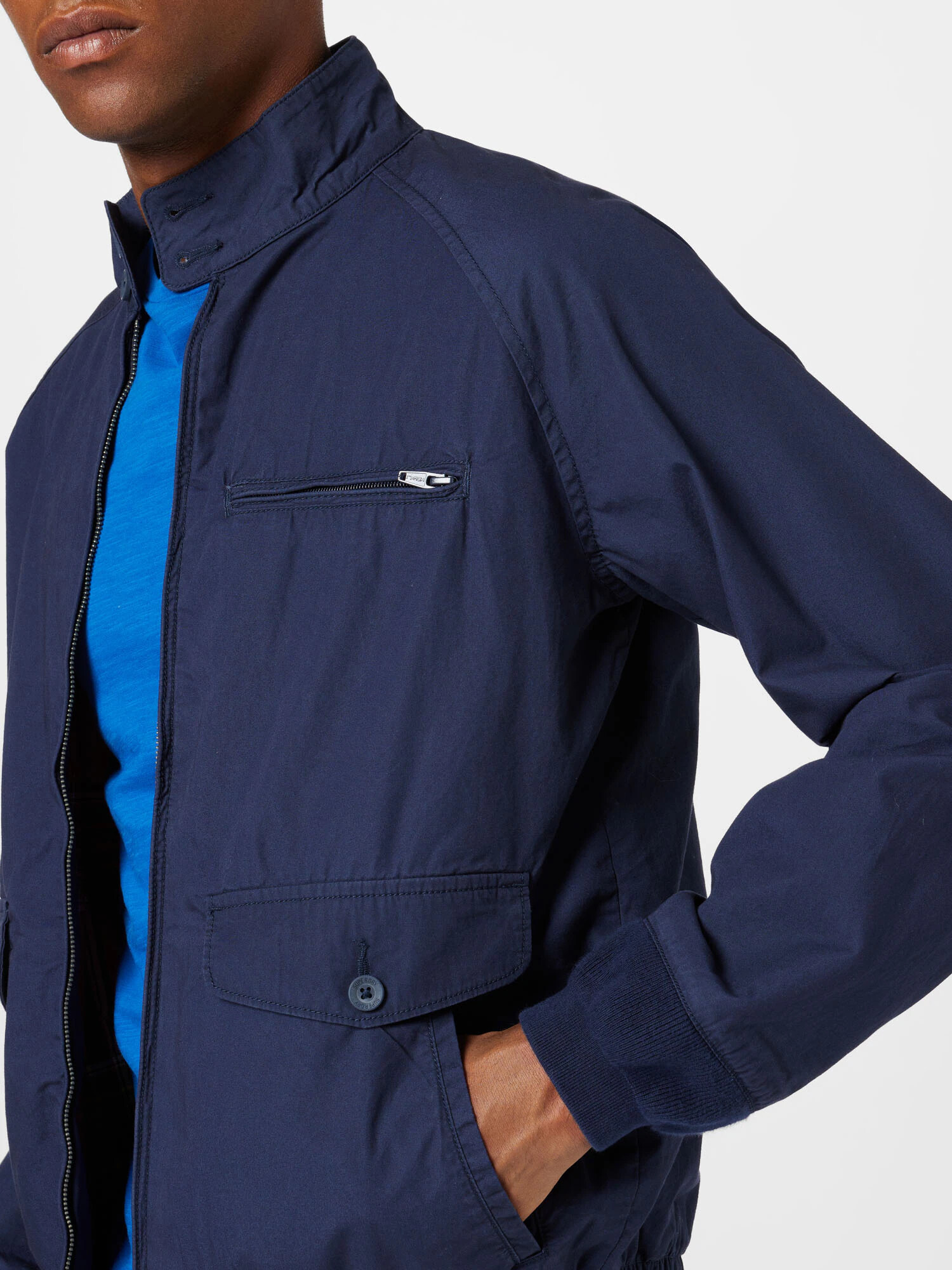 Superdry Prehodna jakna 'Collegiate Harrington' marine / konjak - Pepit.si