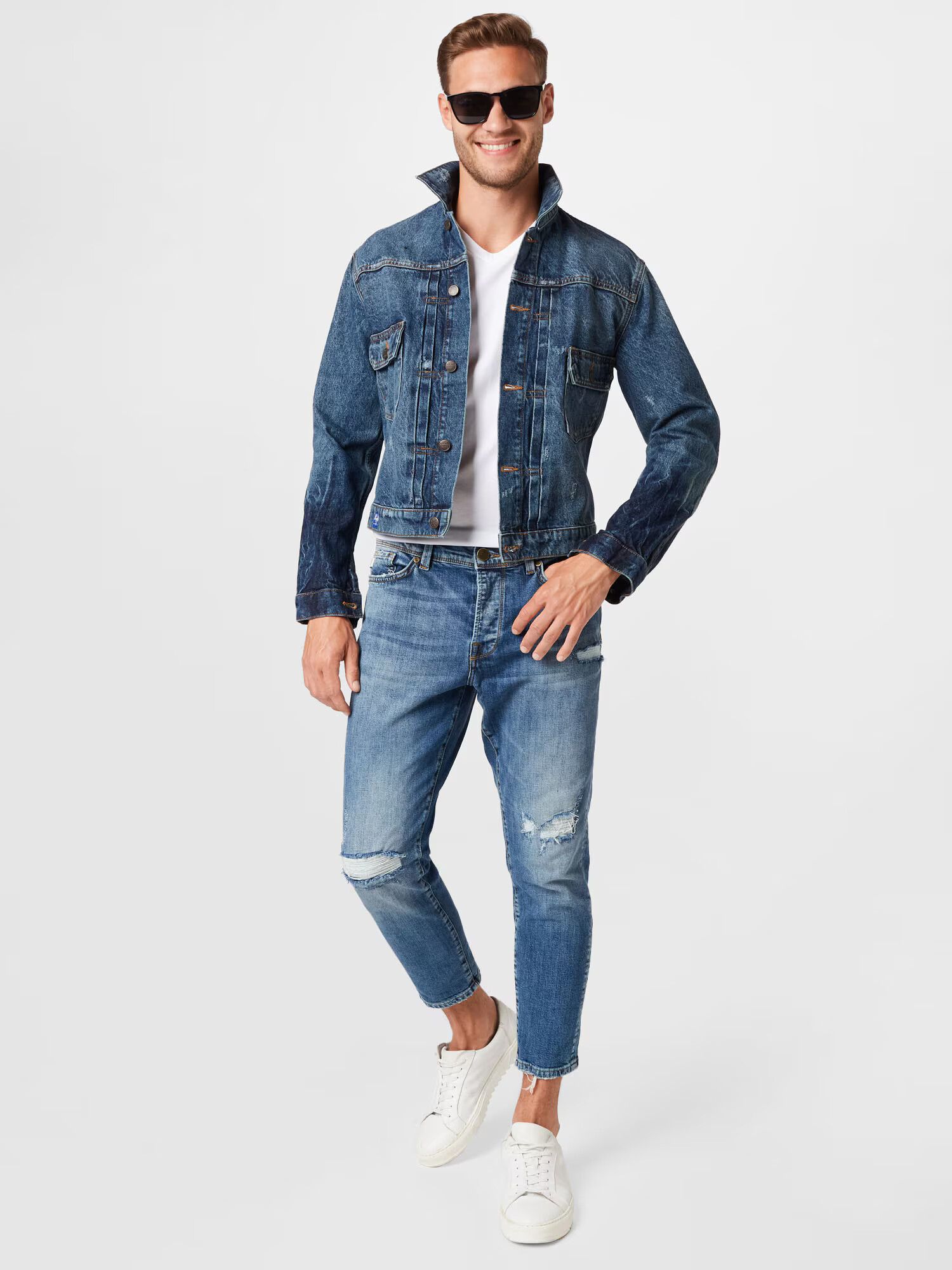 Superdry Prehodna jakna temno modra - Pepit.si