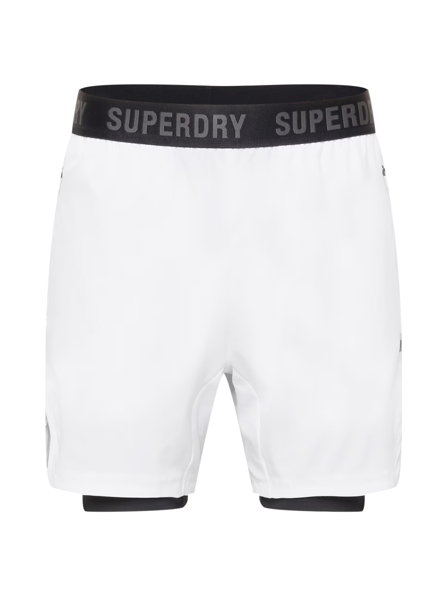 Superdry Športne hlače bela / črna - Pepit.si