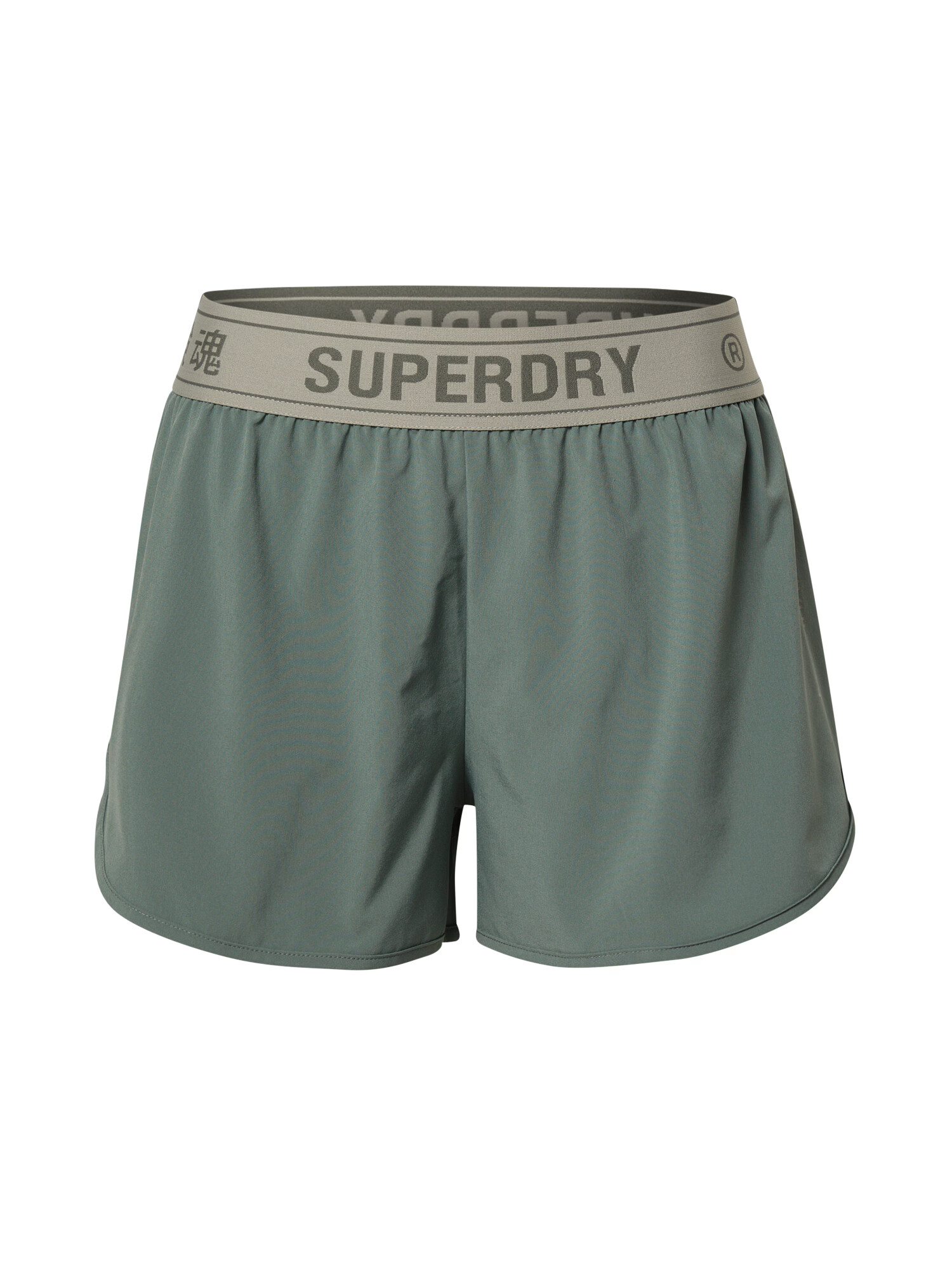 Superdry Športne hlače zelena / svetlo siva / temno siva - Pepit.si