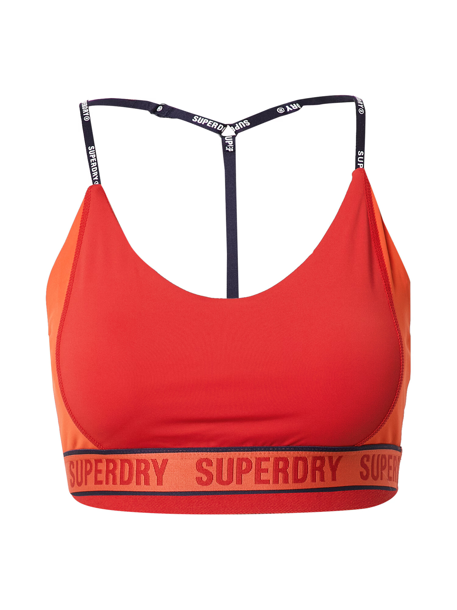 Superdry Športni nederček ognjeno rdeča / mornarska / temno oranžna - Pepit.si