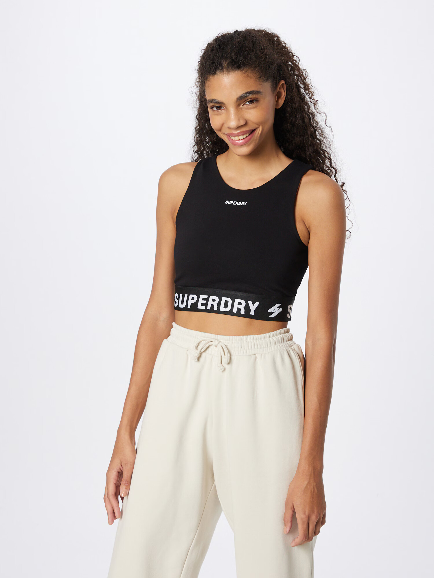 Superdry Nedrček črna / bela - Pepit.si