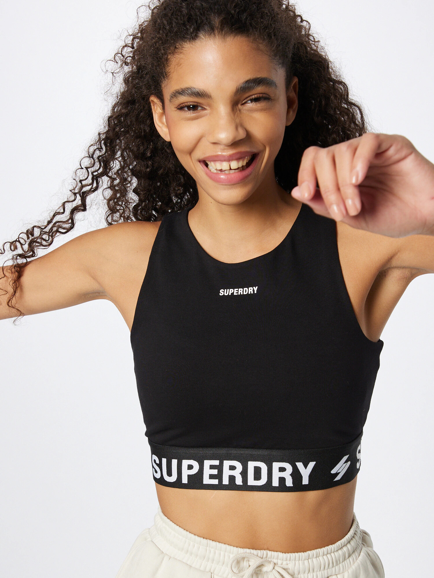 Superdry Nedrček črna / bela - Pepit.si