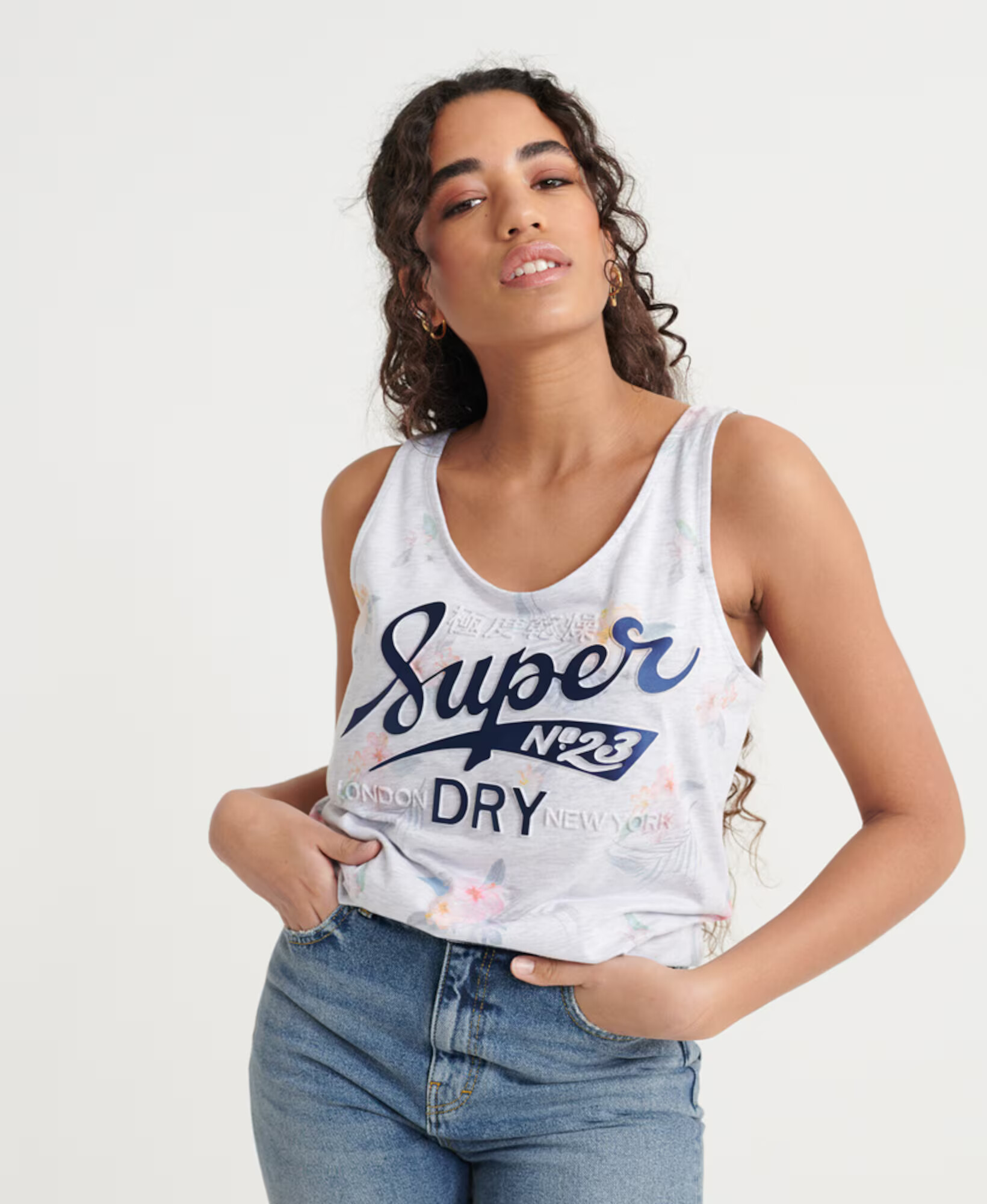 Superdry Top 'Super 23' mešane barve / bela - Pepit.si