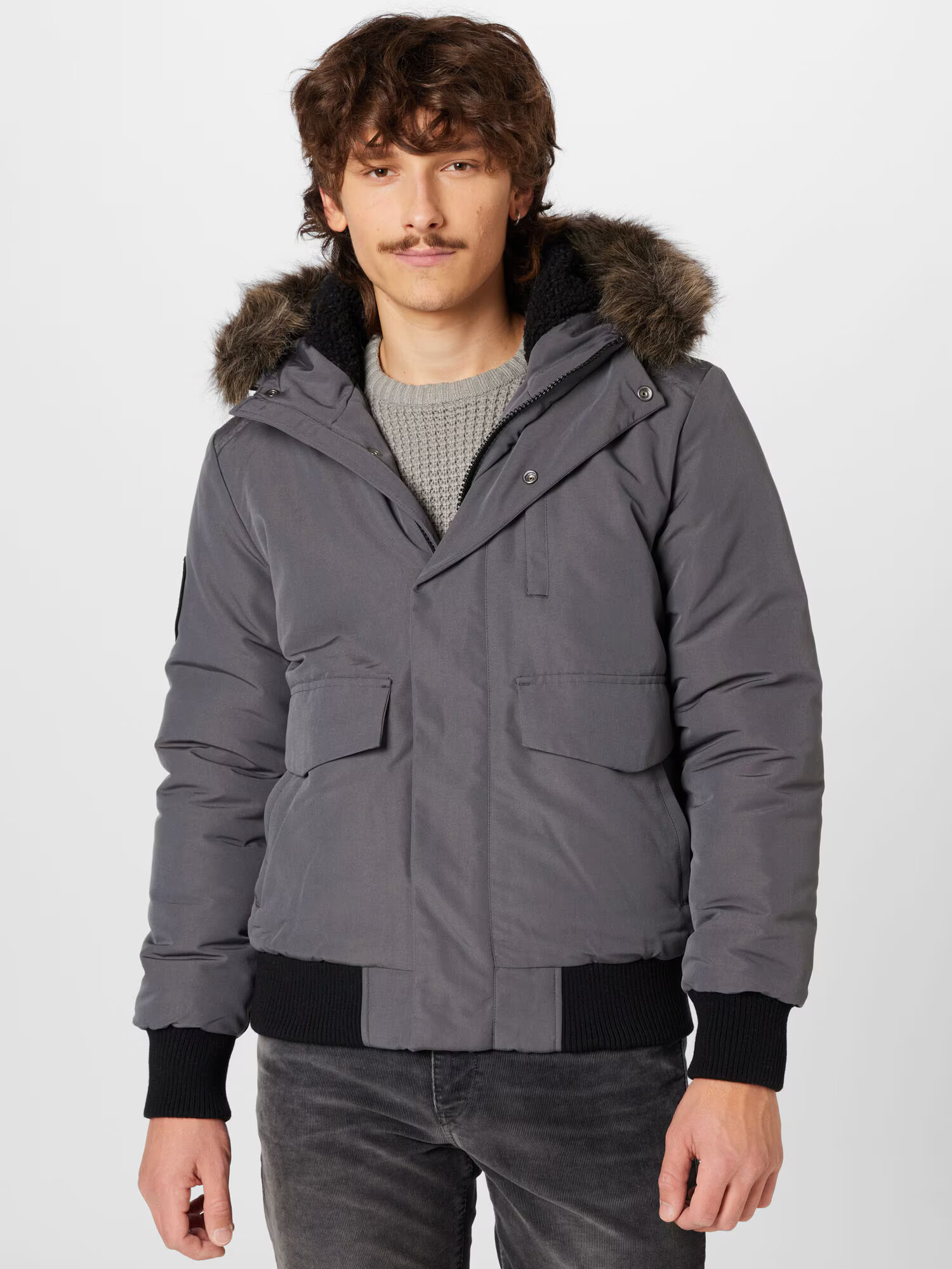 Superdry Zimska jakna 'Everest' temno siva - Pepit.si