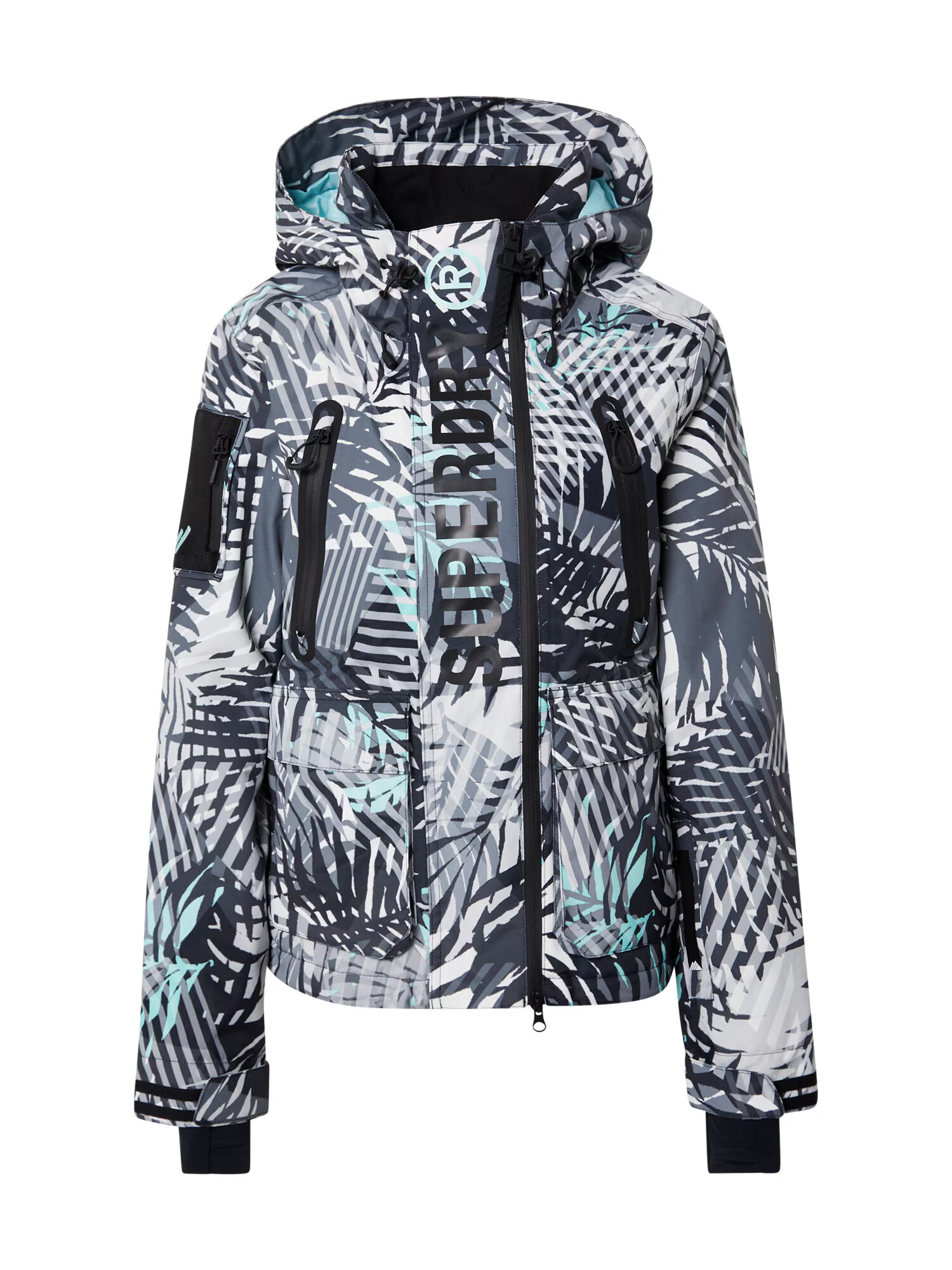 Superdry Zunanja jakna 'Ultimate Rescue' meta / bela / siva / temno siva / črna - Pepit.si