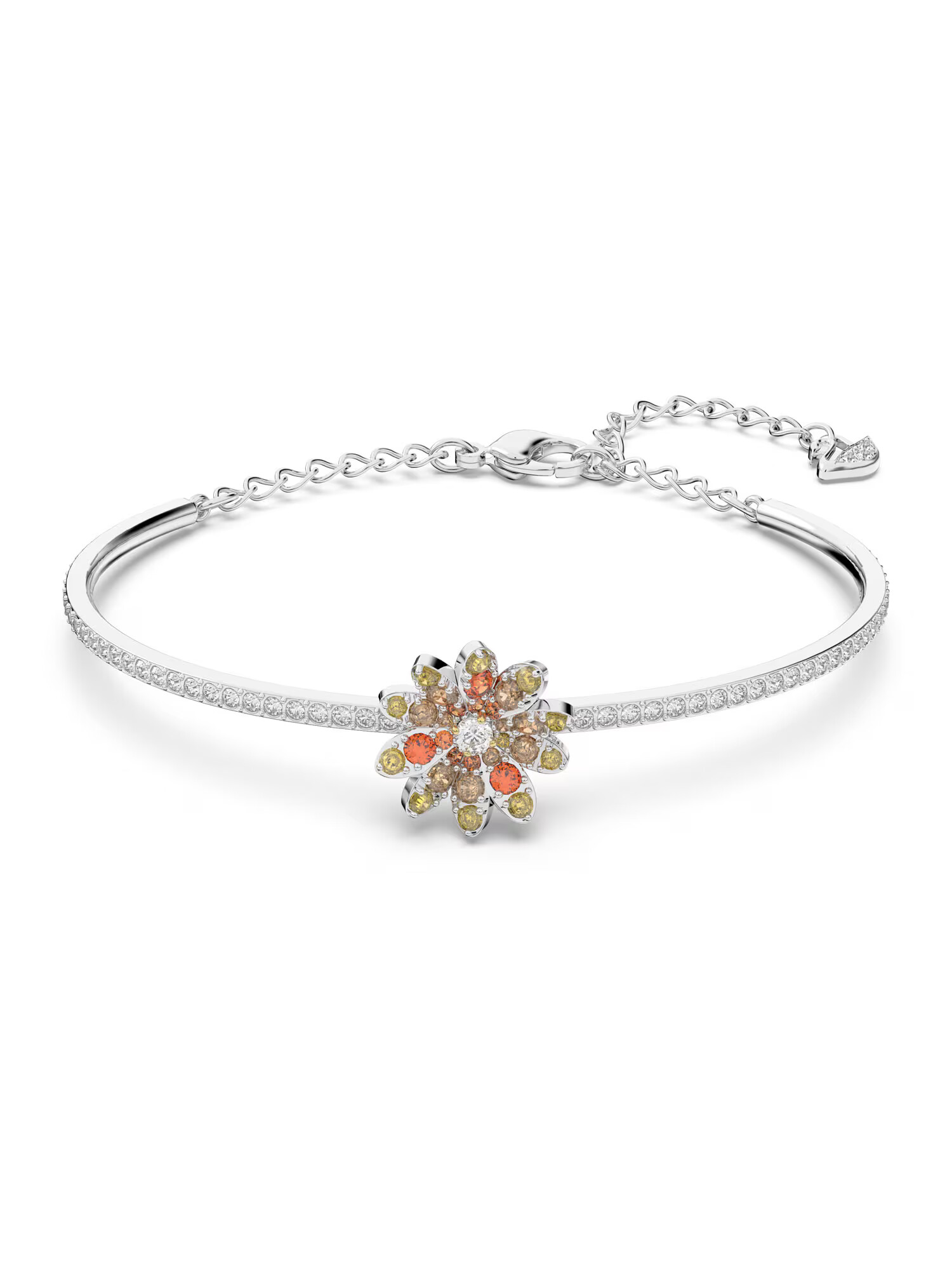 Swarovski Zapestnica 'Eternal Flower' rumena / oranžna / srebrna - Pepit.si