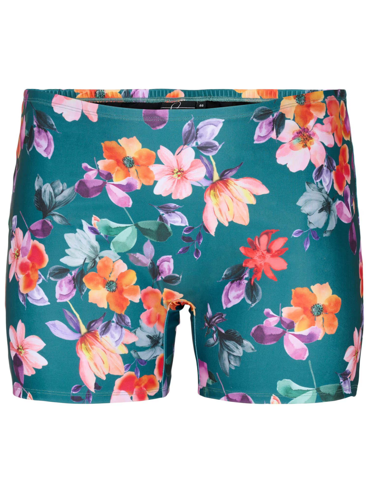 Swim by Zizzi Bikini hlačke 'Smia' petrol / lila / oranžna / pastelno roza - Pepit.si