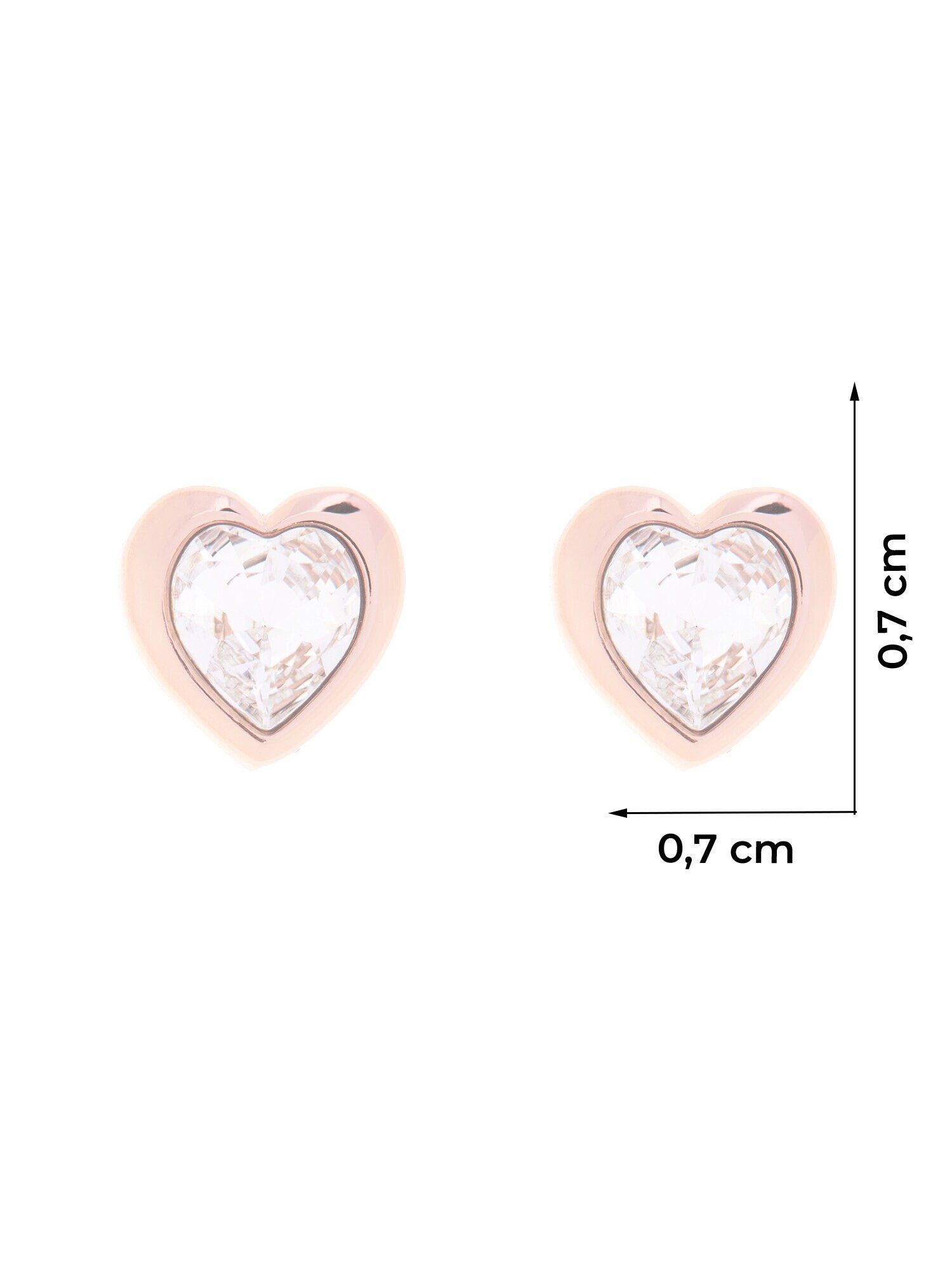 Ted Baker Uhani 'HAN: CRYSTAL HEART EARRING' rožnato zlata - Pepit.si