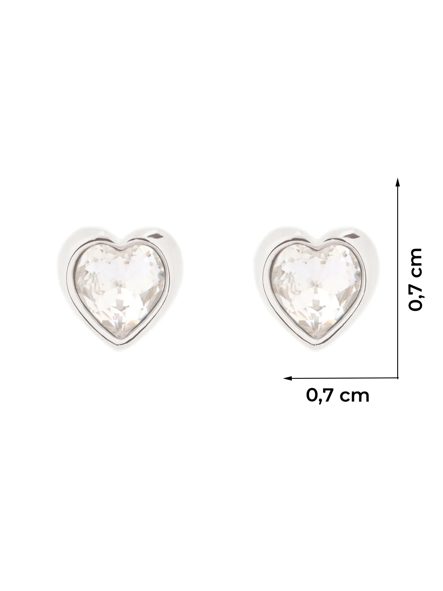 Ted Baker Uhani 'HAN: CRYSTAL HEART EARRING' srebrna - Pepit.si