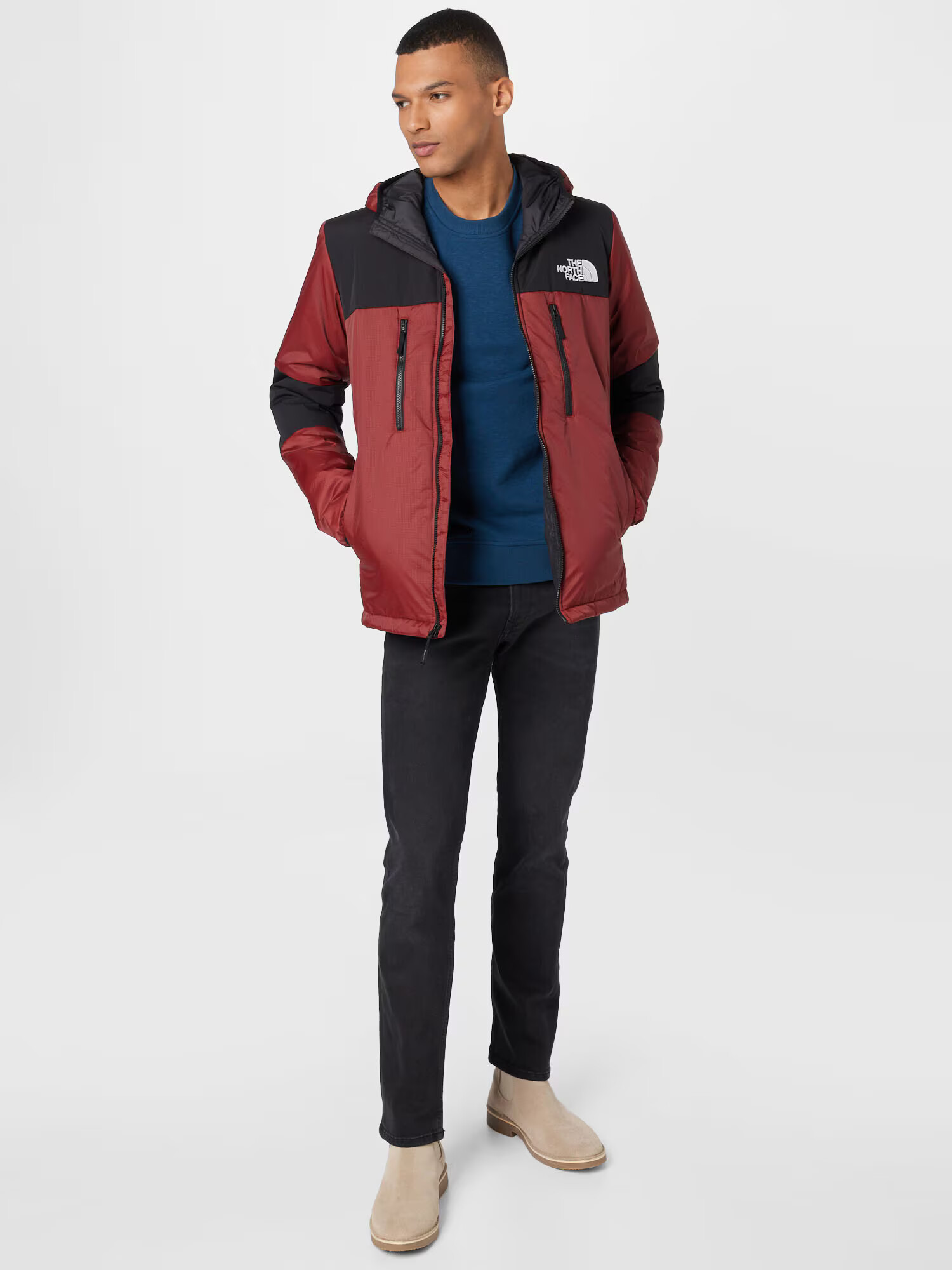 THE NORTH FACE Prehodna jakna 'Himalayan' temno rdeča / črna - Pepit.si