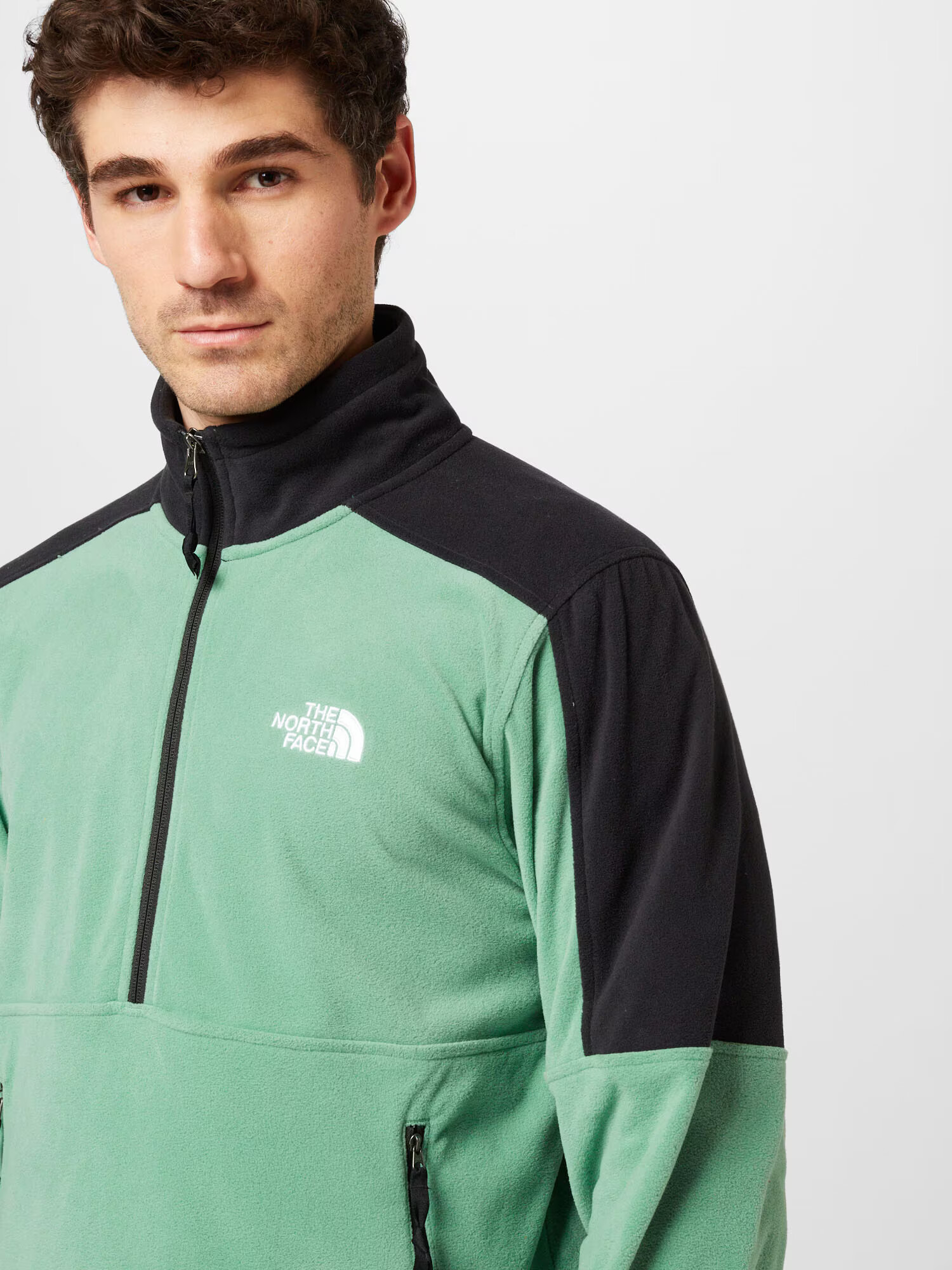 THE NORTH FACE Funkcionalna jopa iz flisa 'POLARTEC 100' svetlo zelena / črna / bela - Pepit.si